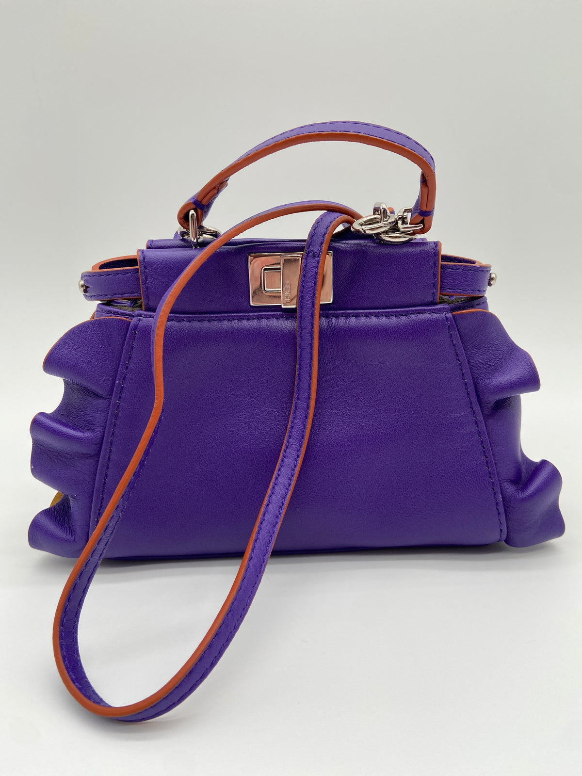 Fendi Micro Peekaboo Waves, Violet Lambskin image 1