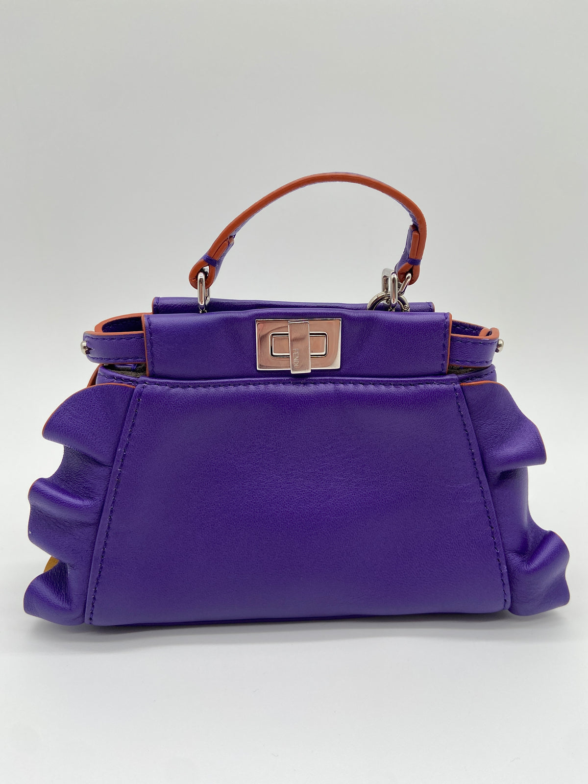 Fendi Micro Peekaboo Waves, Violet Lambskin image 2