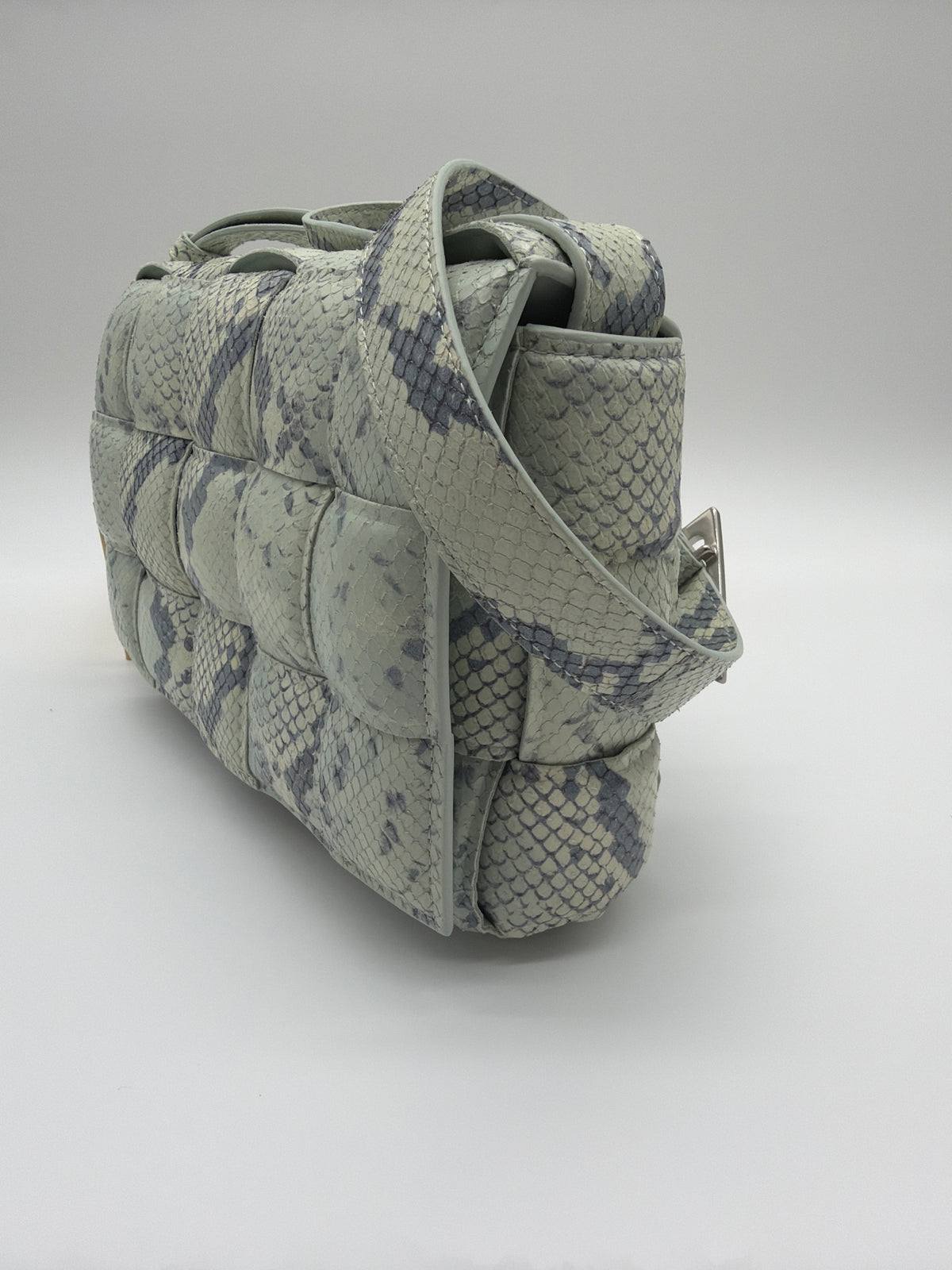 Bottega Veneta Padded Cassette Python Embossed Leather Crossbody Bag image 2