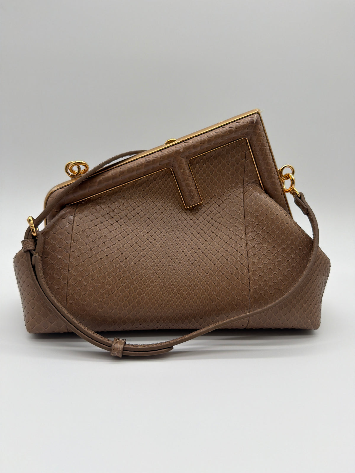 Fendi Small First in tan python image 1