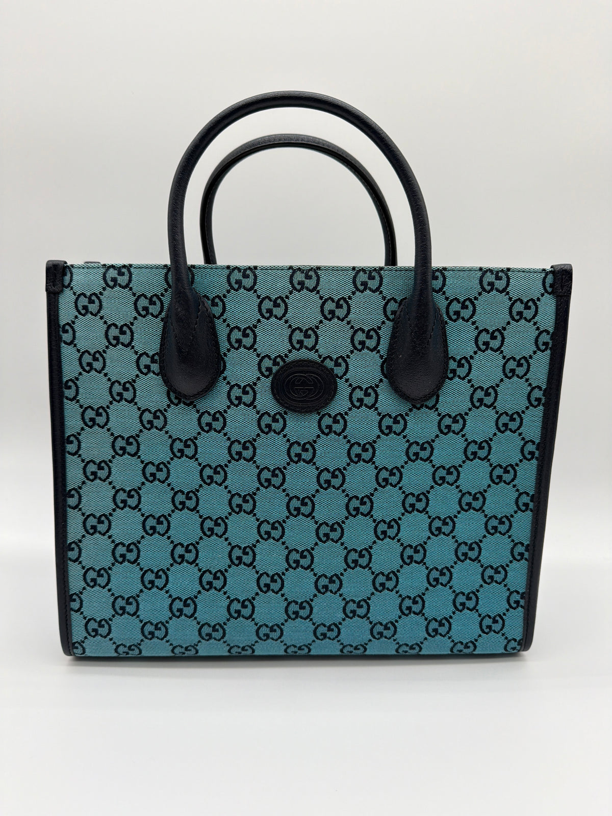 Gucci Small Interlocking G GG Canvas Tote image 1