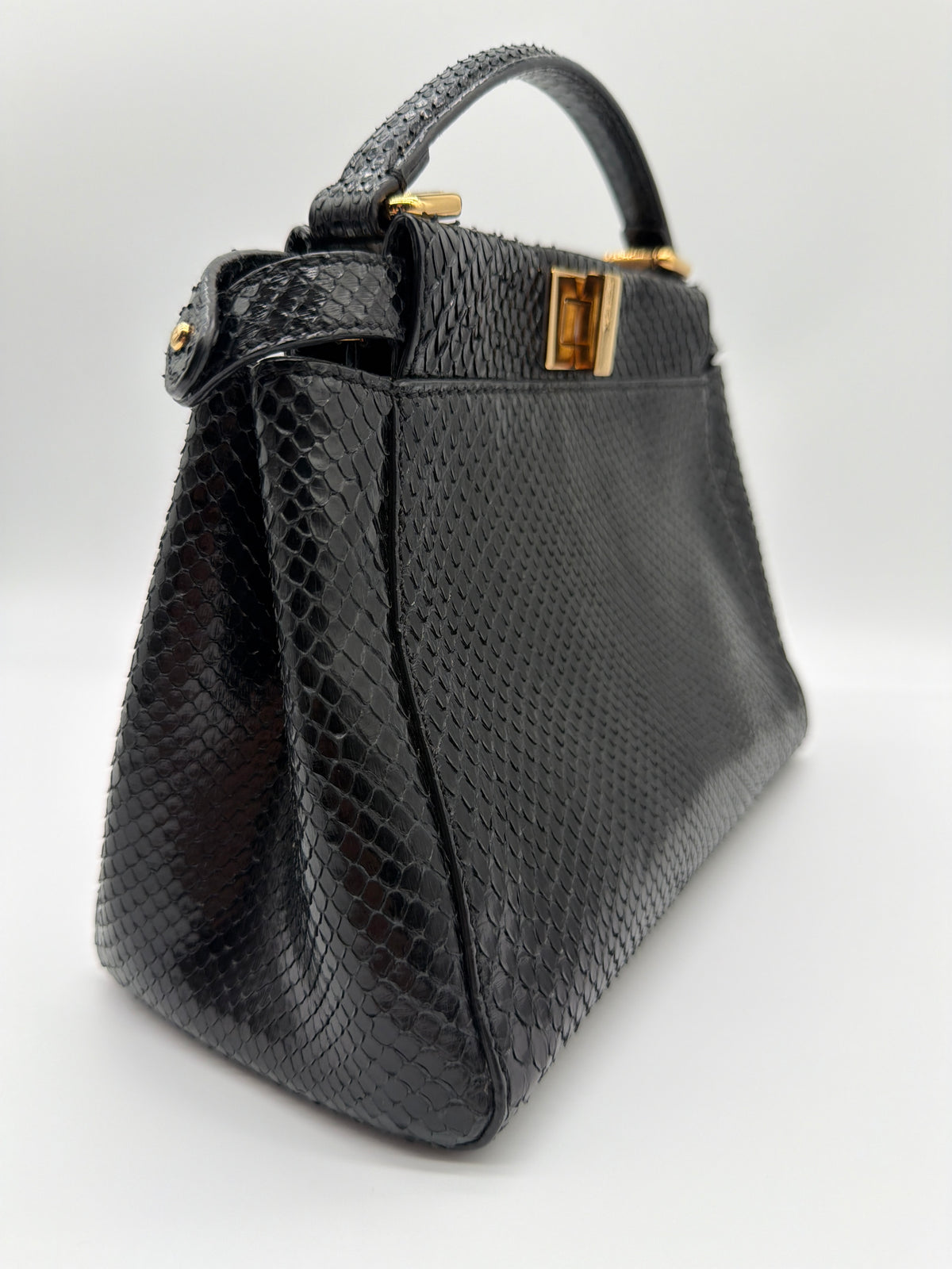 Fendi Peekaboo Mini in black python image 2