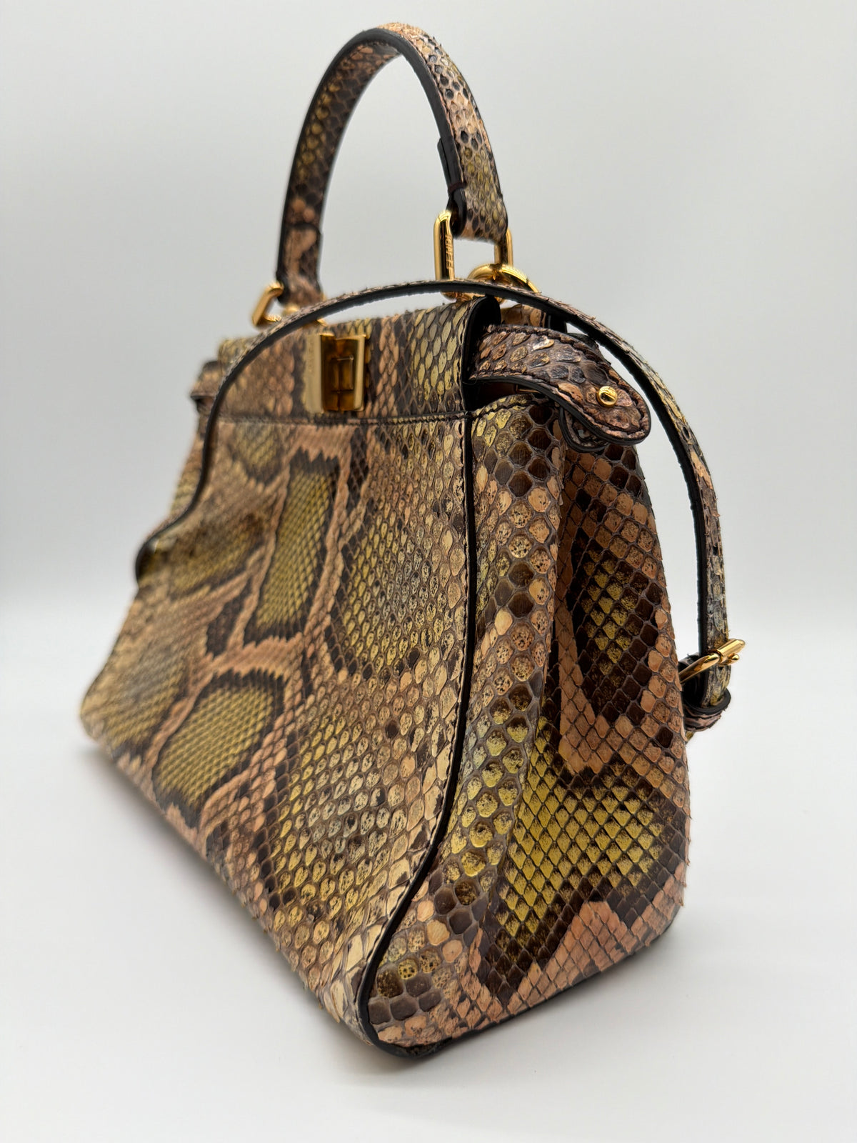 Fendi Python Mini Peekaboo in multicolor snakeskin image 2