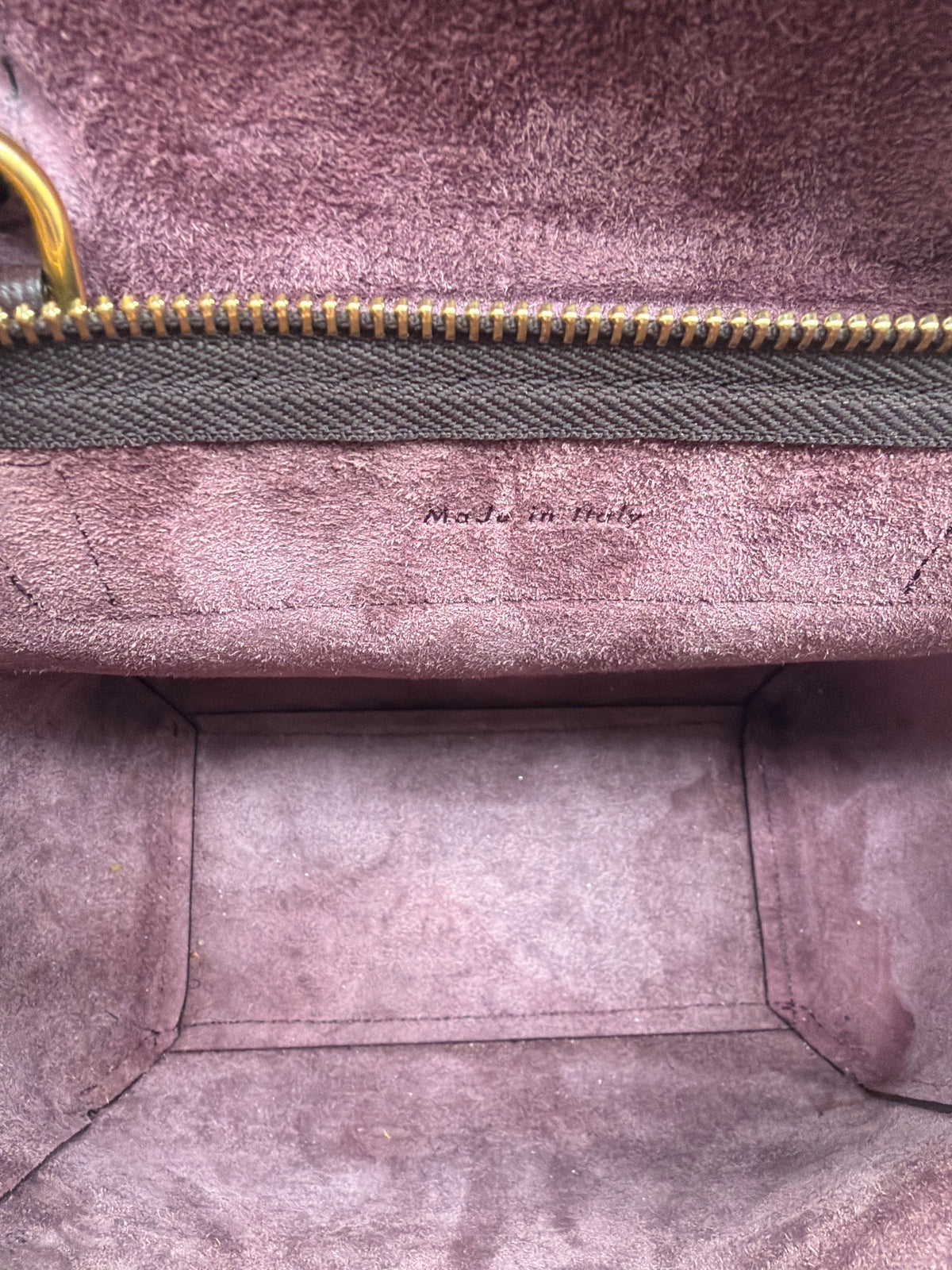 Céline Belt Bag in a dark burgundy image 6