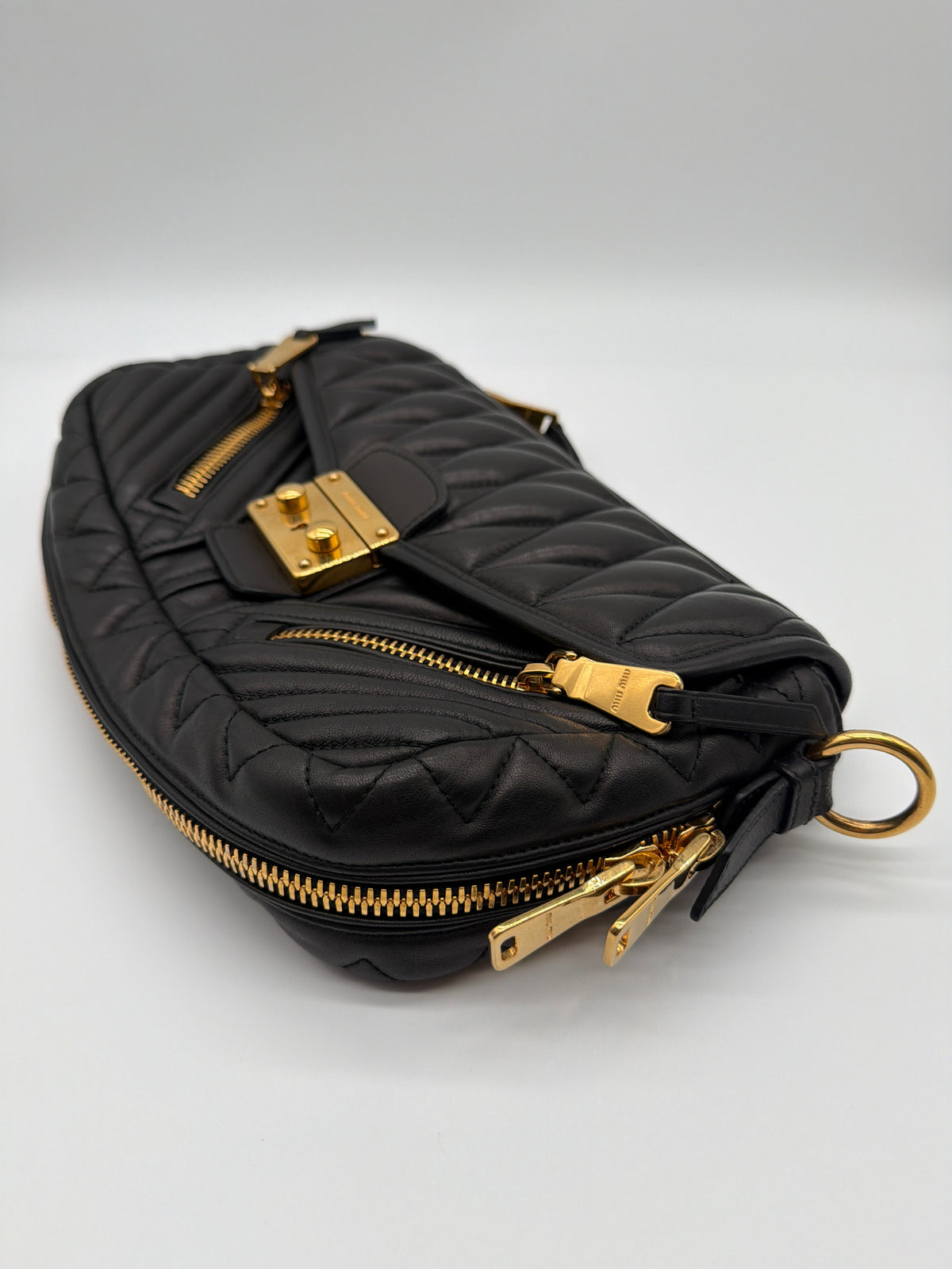 Miu Miu Nappa Matelassé Biker Shoulder Bag image 4