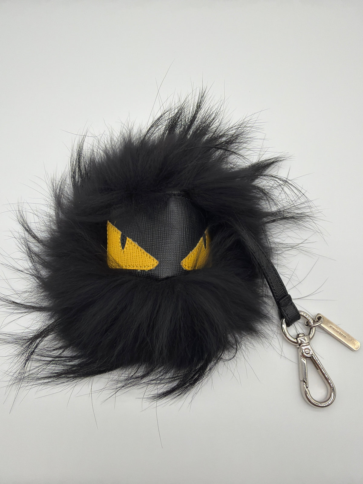 Fendi Bag Bugs monster in fluffy black fur image 1