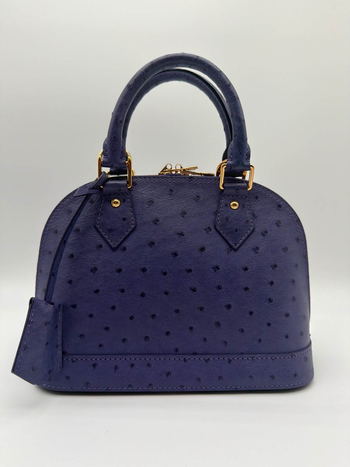 Louis Vuitton Alma BB in purple ostrich image 1