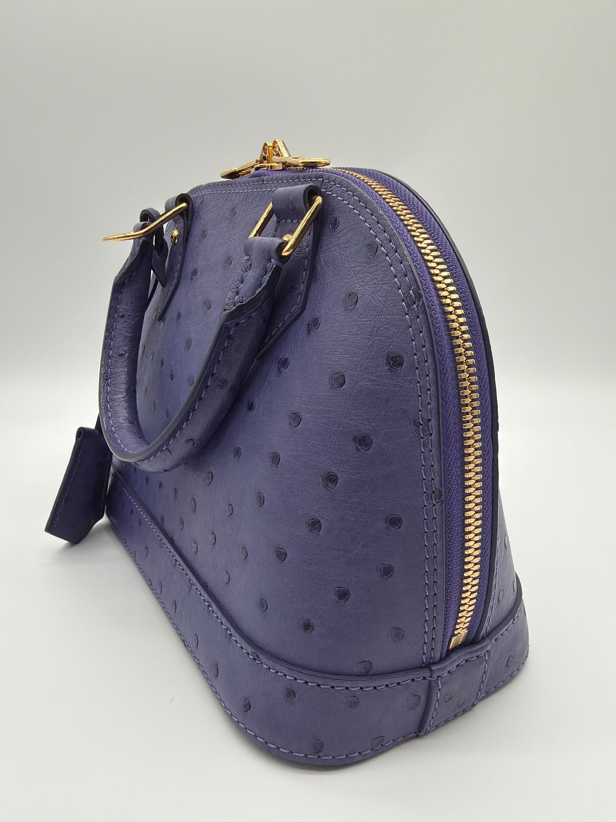 Louis Vuitton Alma BB in purple ostrich image 3