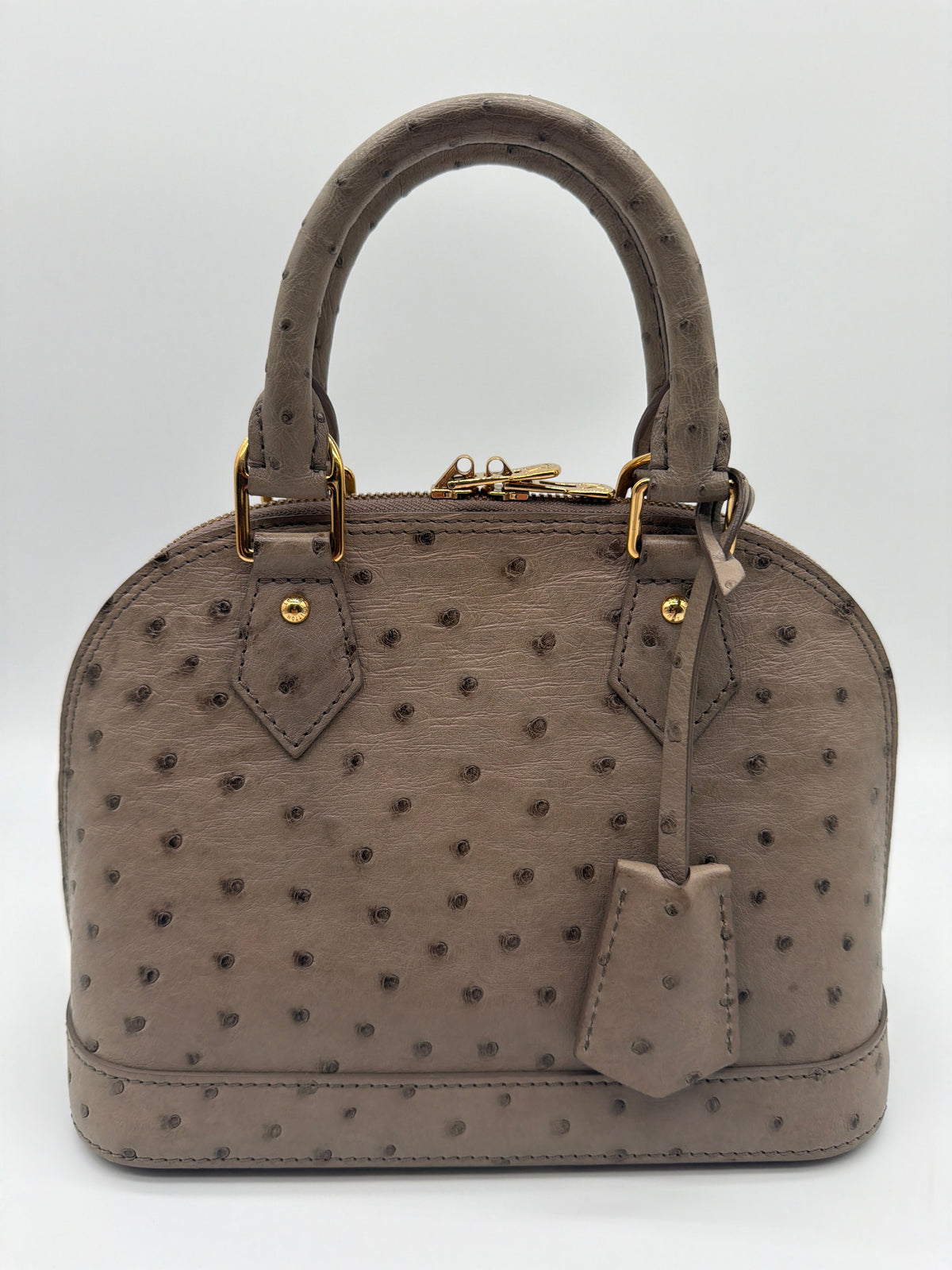 Louis Vuitton Ostrich Alma bag in Gris image 2