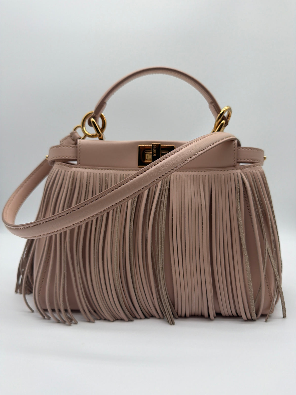 Fendi Mini Fringe Peekaboo in pink image 1