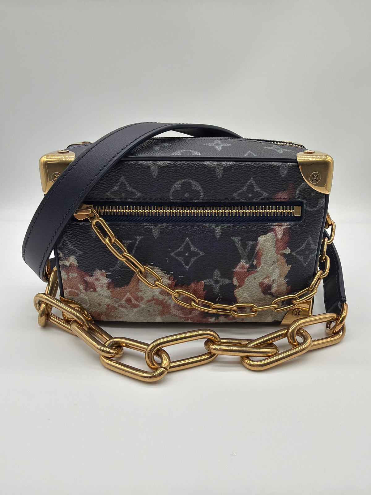 Louis Vuitton Mini Soft Trunk Ink Blue in Monogram Bleach Coated Canvas image 1