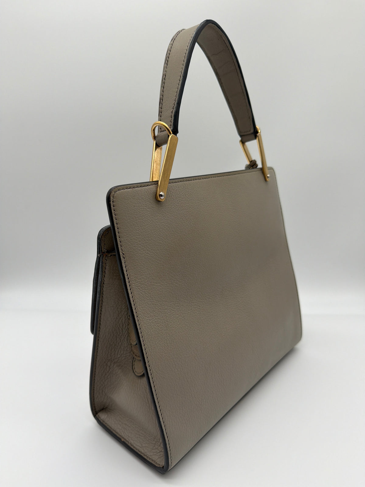 Balenciaga Ostrich-Trimmed Le Dix Cartable M image 3