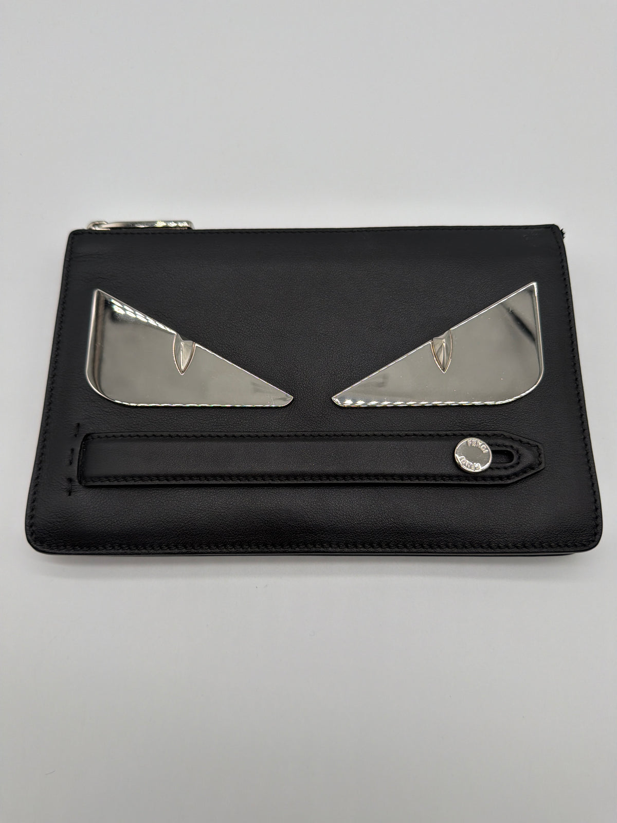Fendi Bag Bugs Monster Eyes Clutch in black with silver eyes image 1