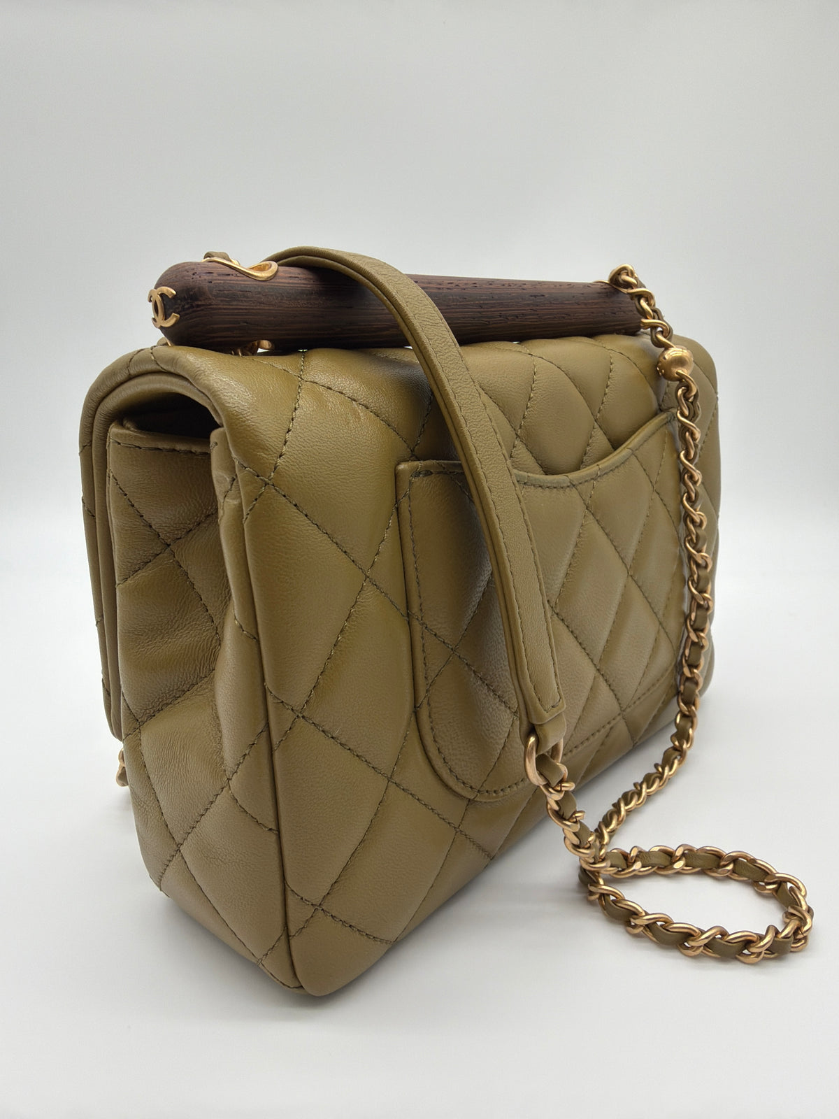 Chanel Lambskin Quilted Small Wenge Wood Flap Bag image 3