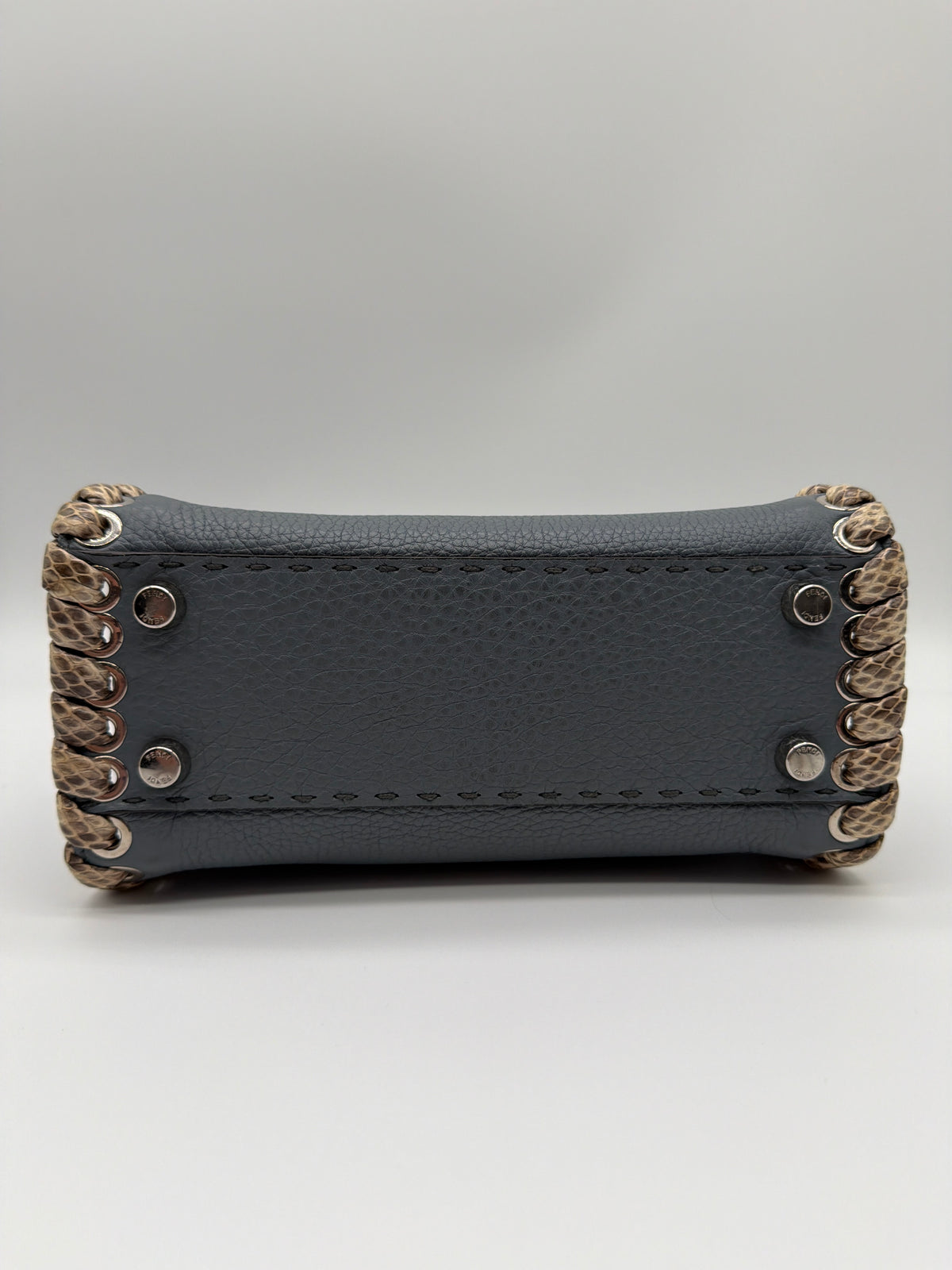 Fendi Selleria Mini Peekaboo Bag in blue image 5
