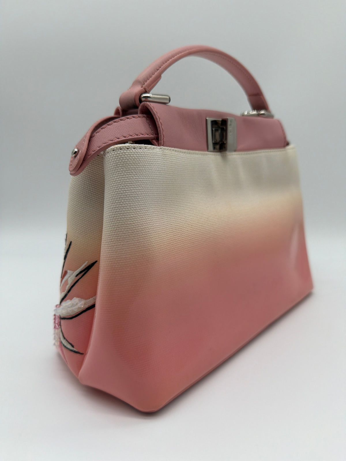 Fendi x Karl Lagerfeld Birds of Paradise Canvas Mini Peekaboo image 4