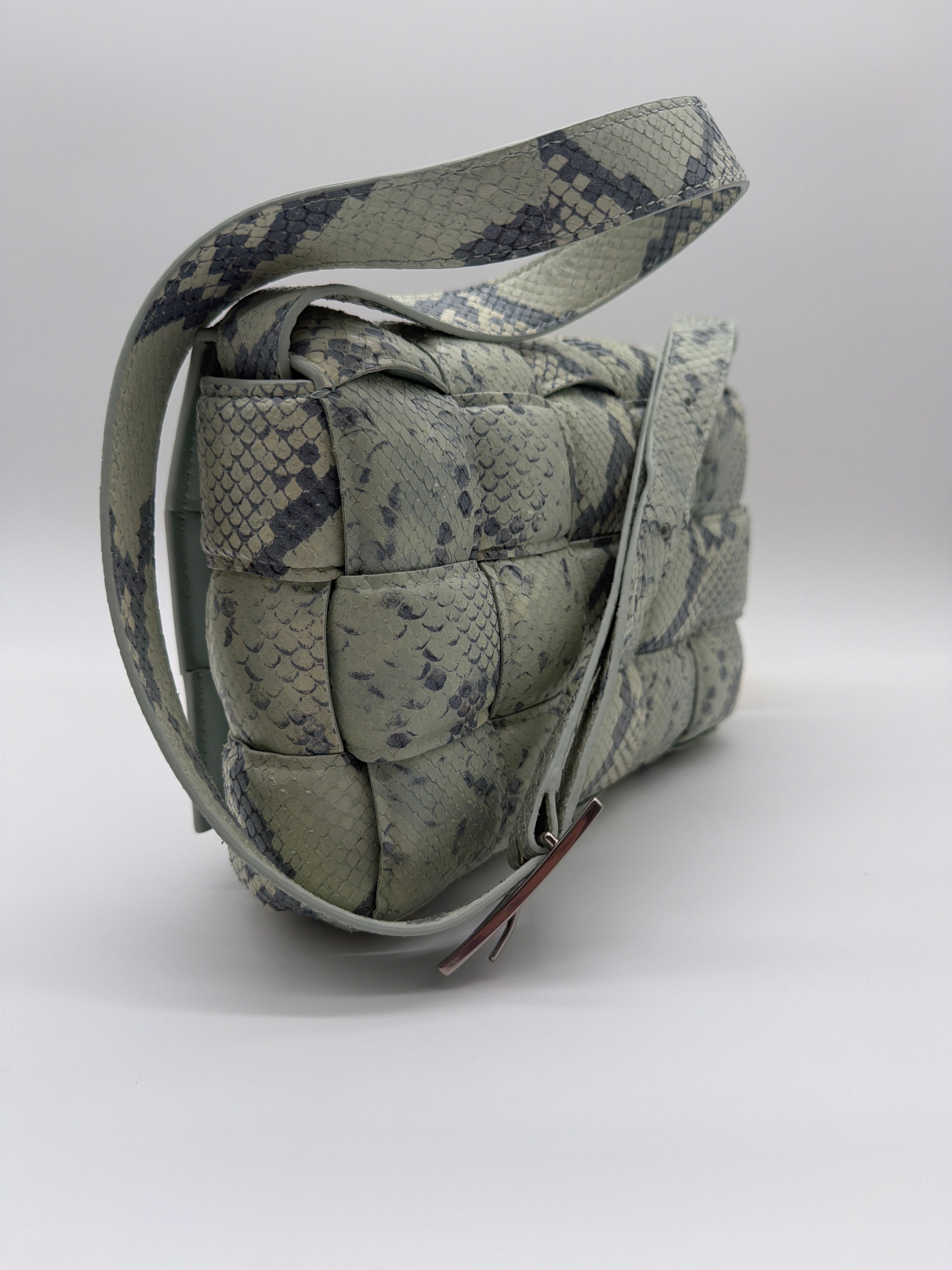 Bottega Veneta Padded Cassette Python Embossed Leather Crossbody Bag — image 3