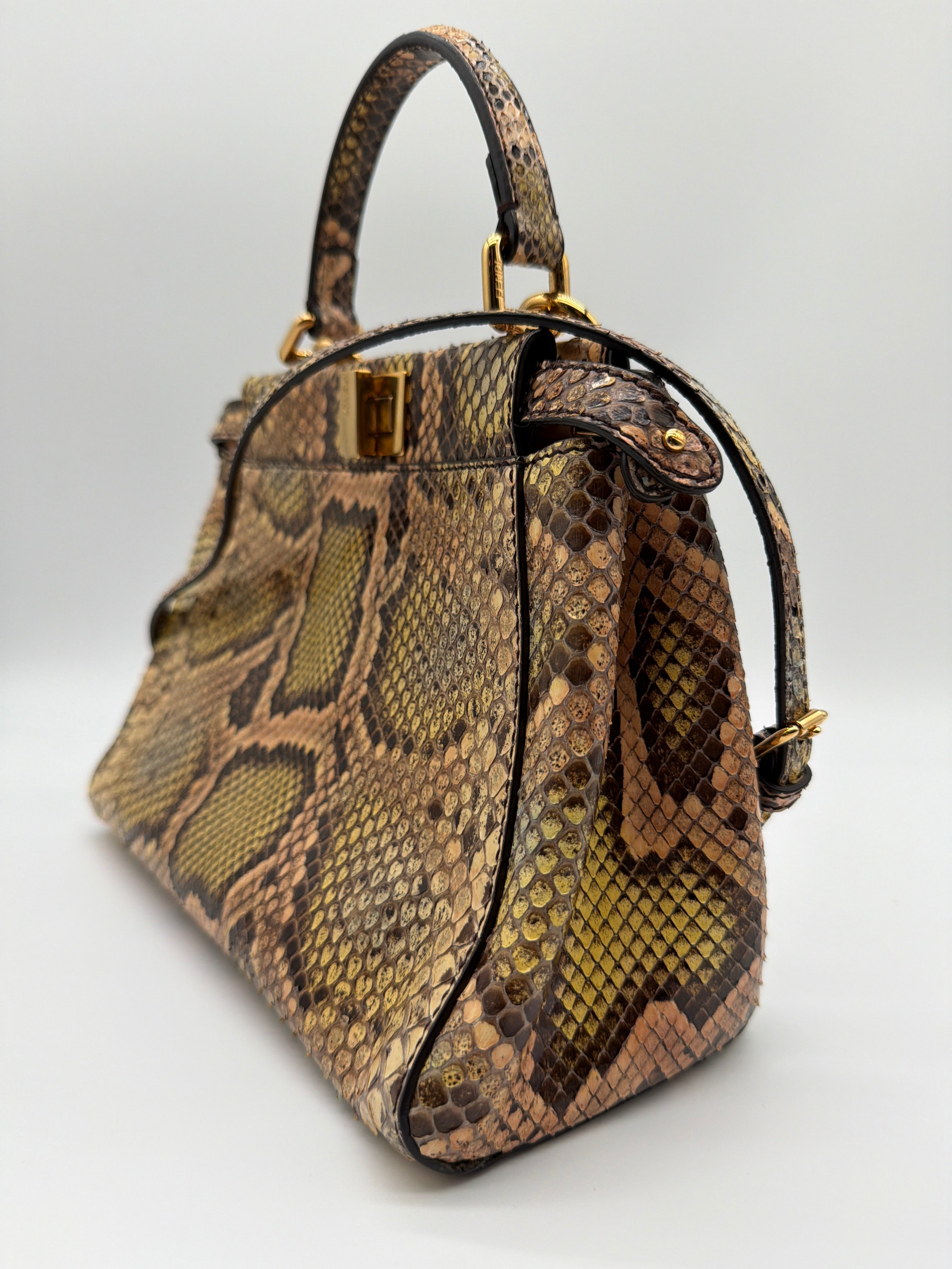 Fendi Python Mini Peekaboo in multicolor snakeskin - image 2