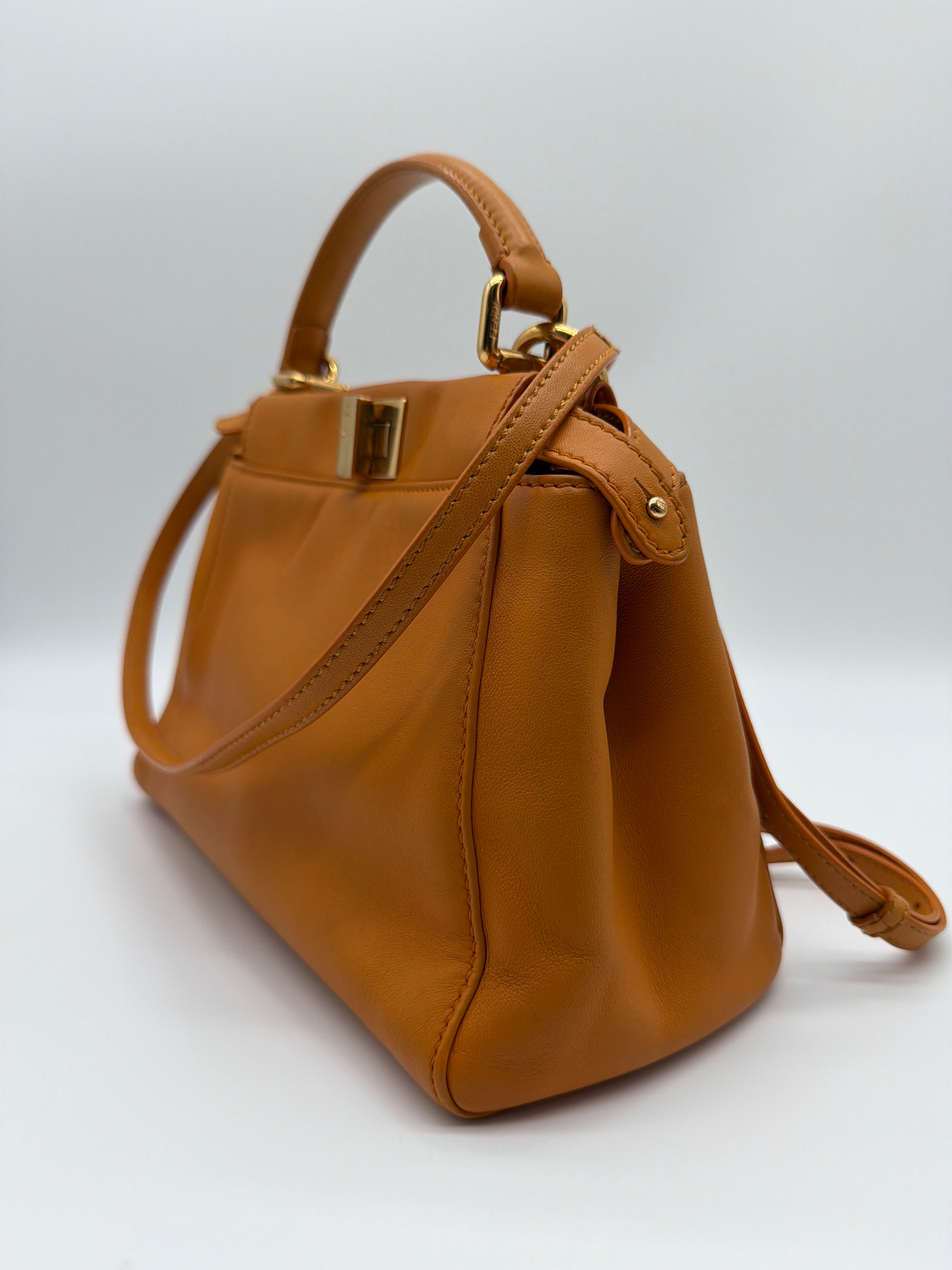 Fendi Mini Peekaboo in vibrant mustard yellow - image 2