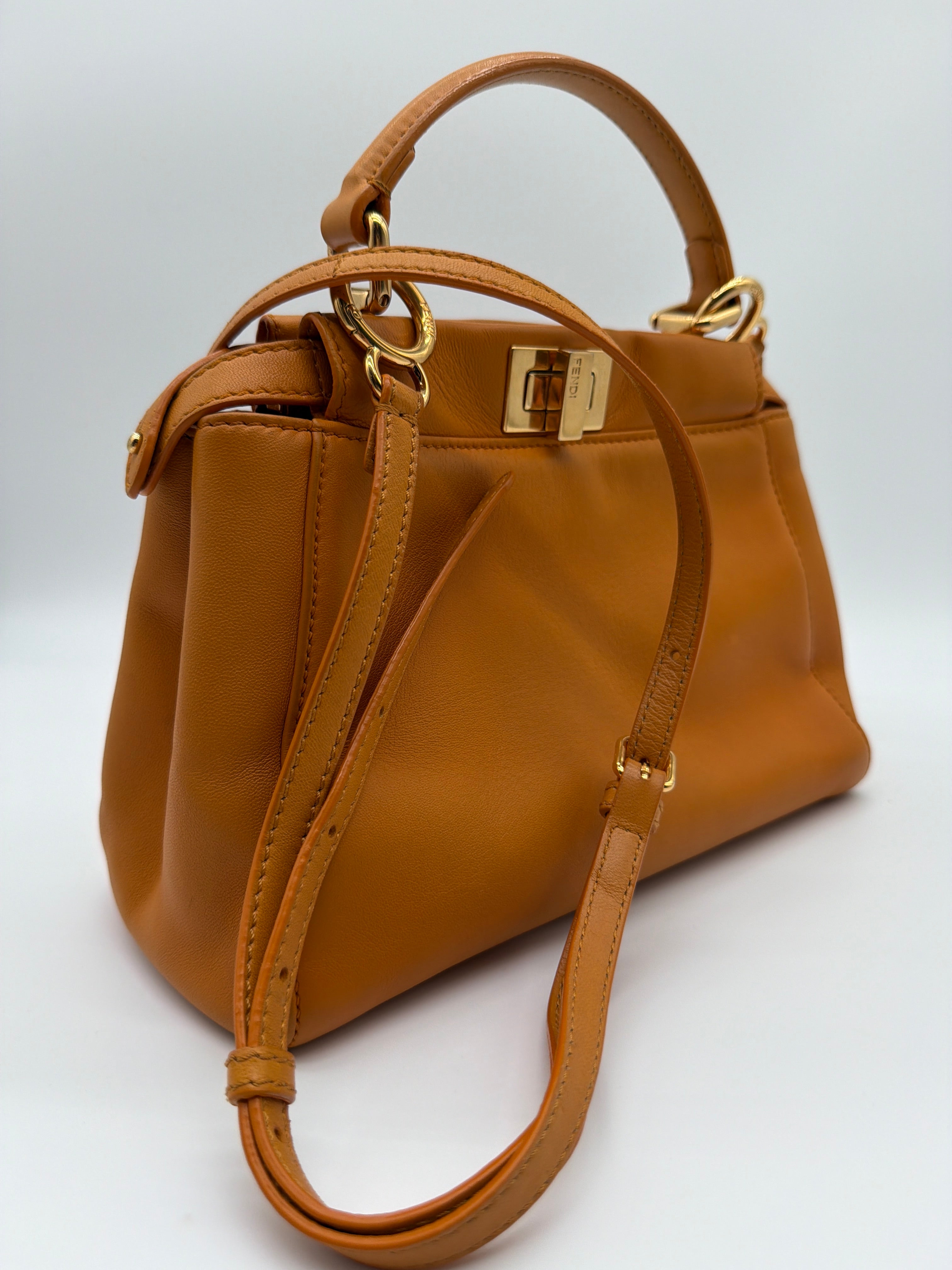 Fendi Mini Peekaboo in vibrant mustard yellow - image 3