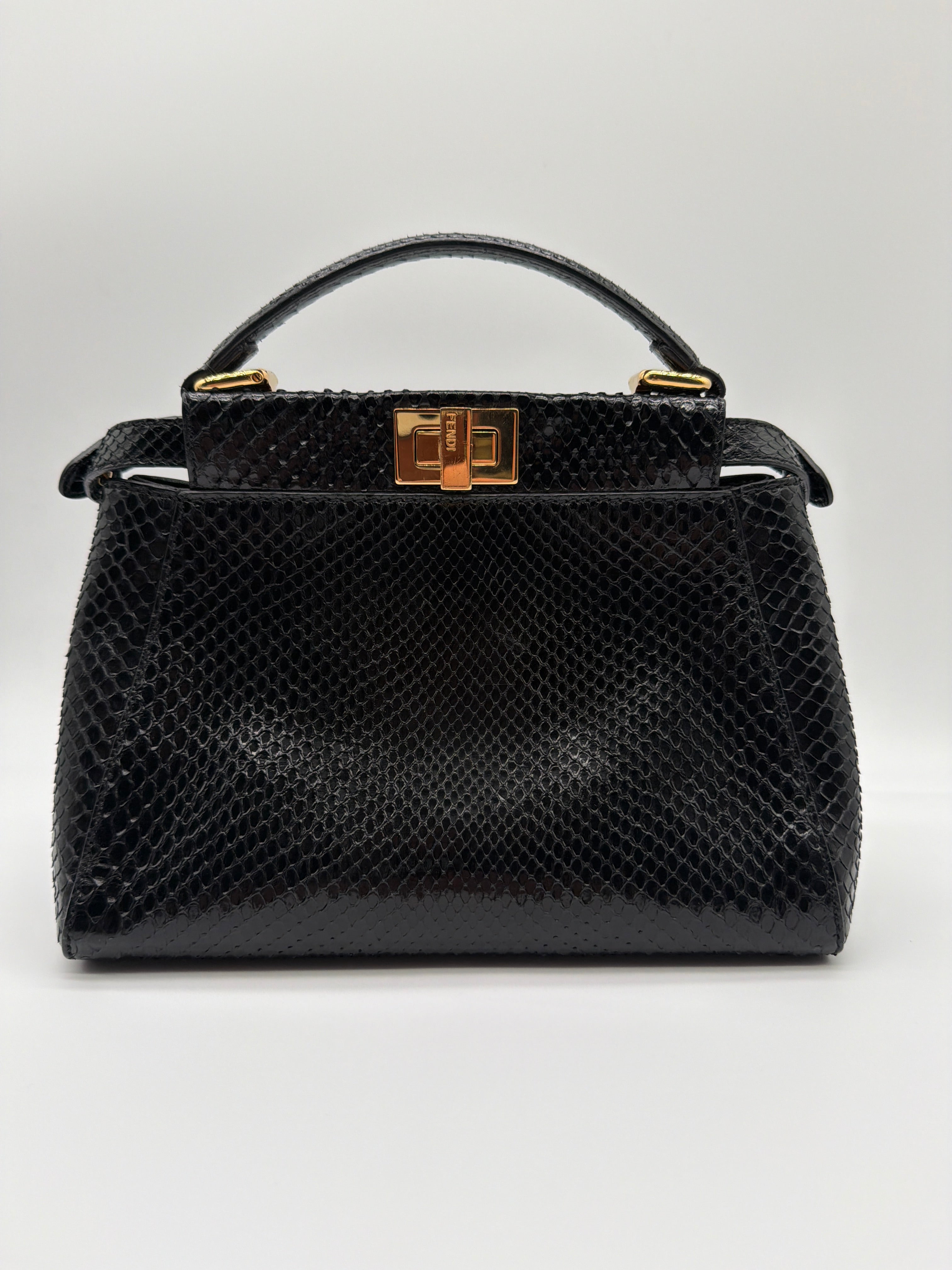 Fendi Peekaboo Mini in black python — image 3