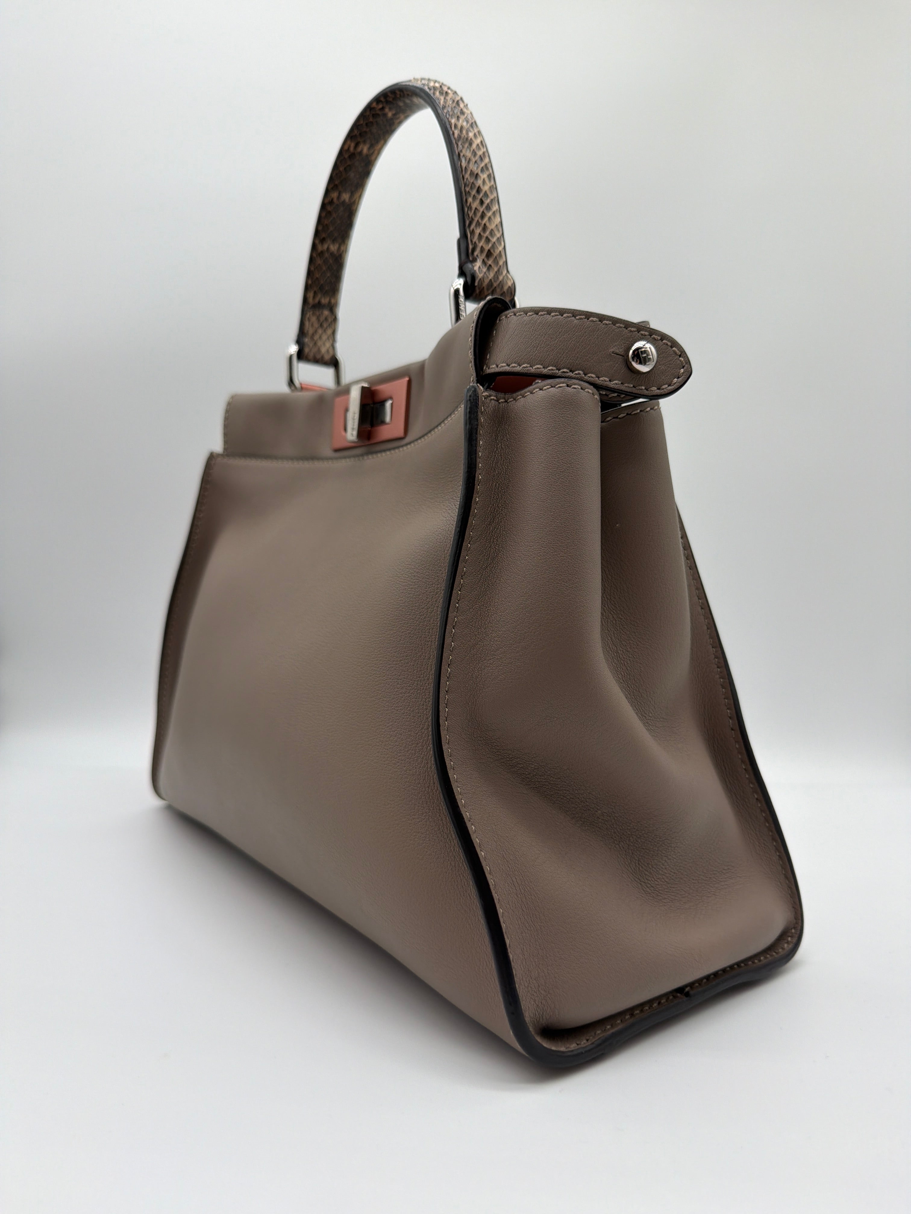 Fendi Vitello Seta Plexiglass Tortoise Medium Peekaboo — image 4