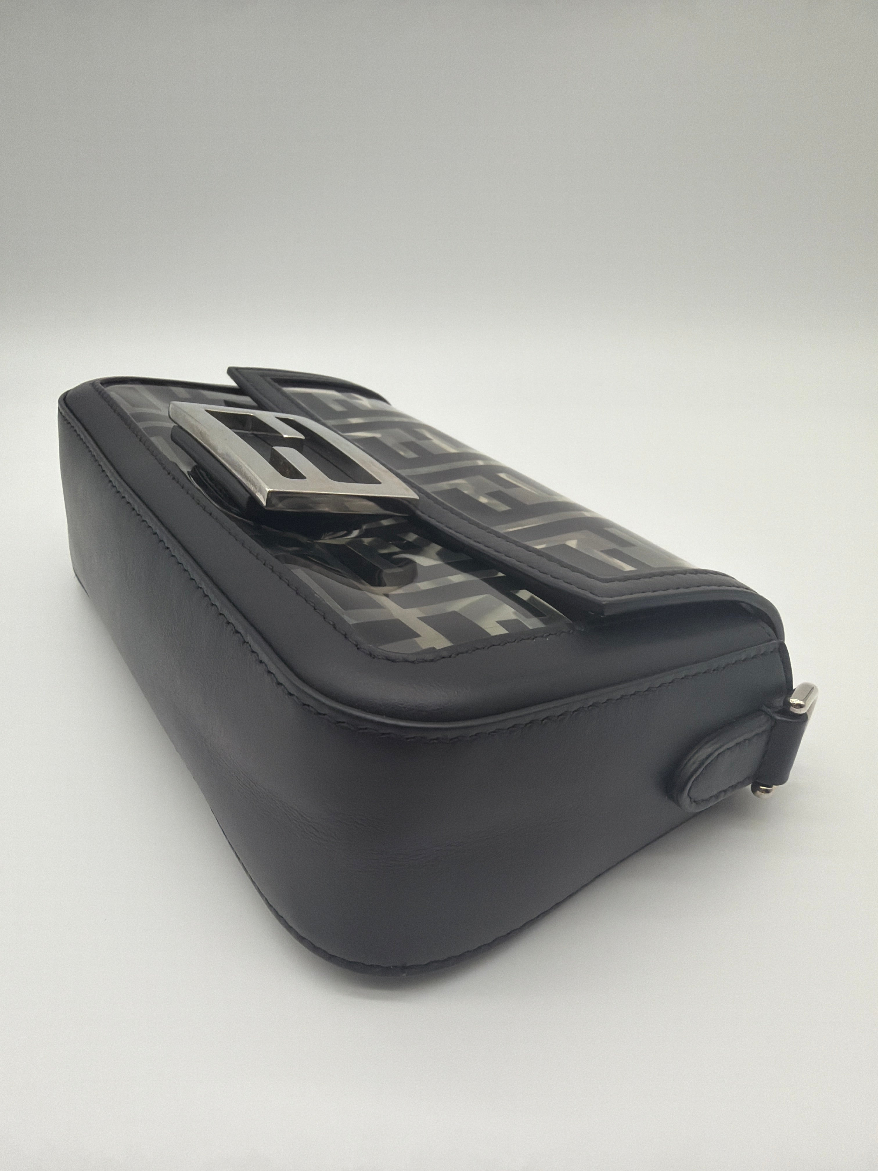 Fendi Clear and Black Zucca PVC Baguette — image 2