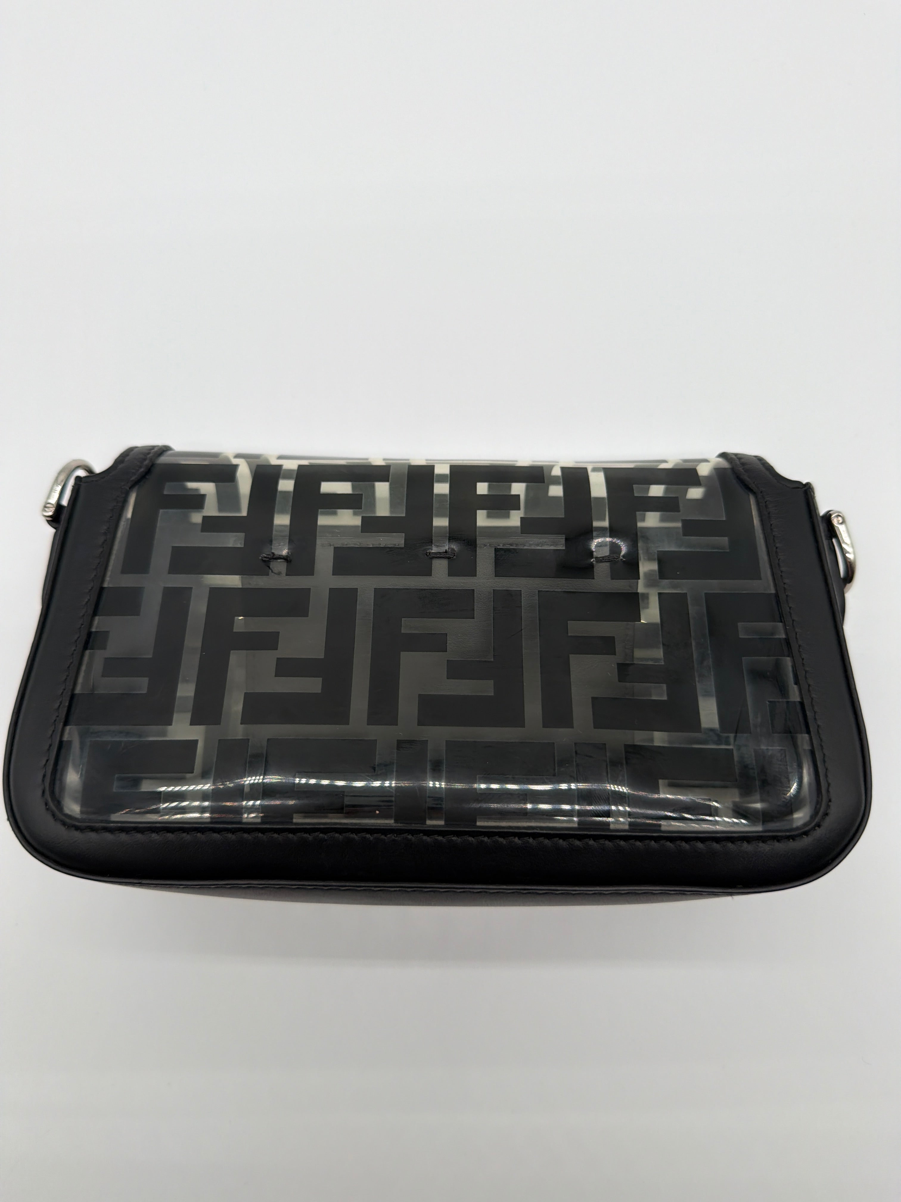 Fendi Clear and Black Zucca PVC Baguette — image 4