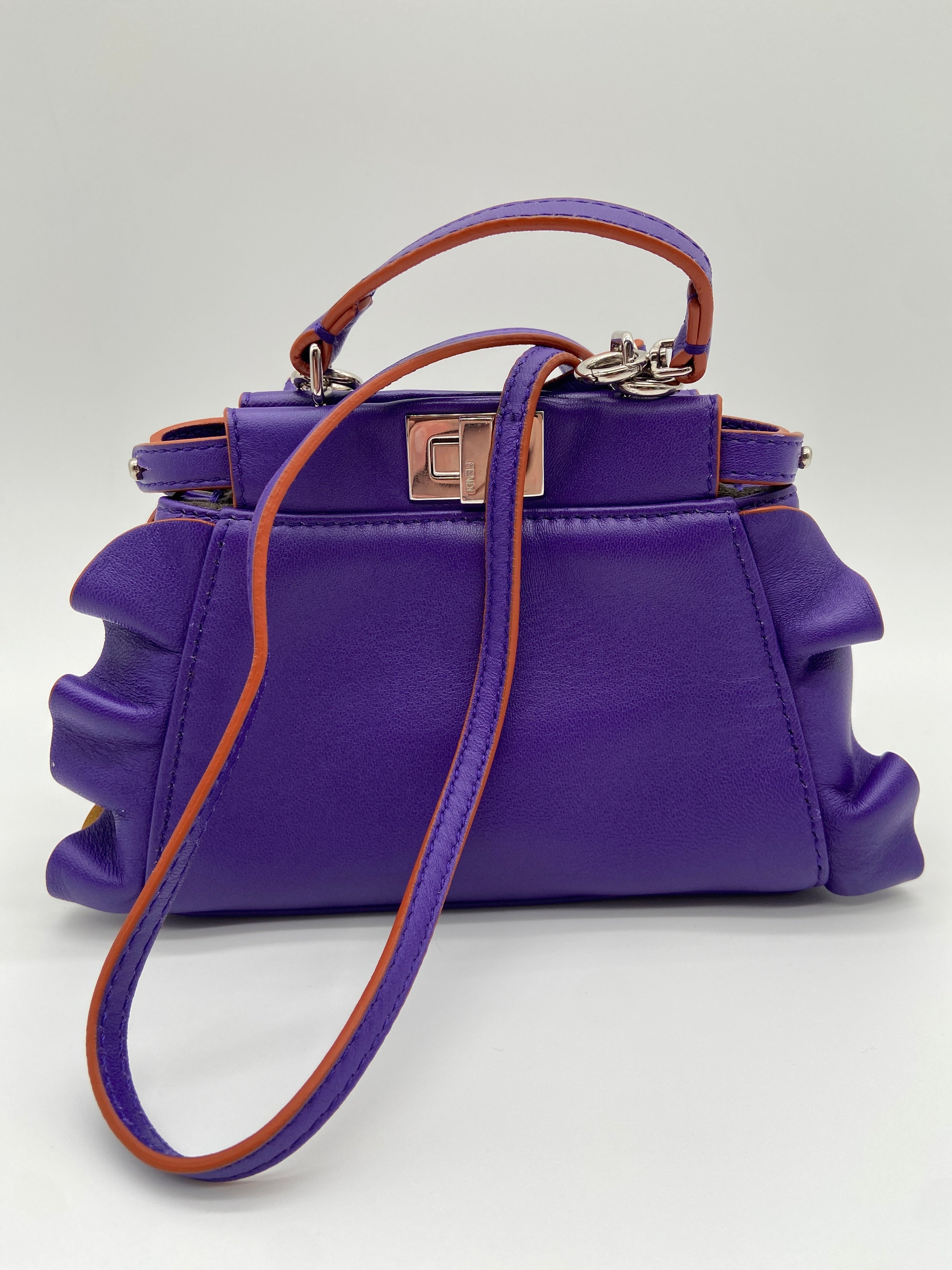 Fendi Micro Peekaboo Waves, Violet Lambskin — image 1