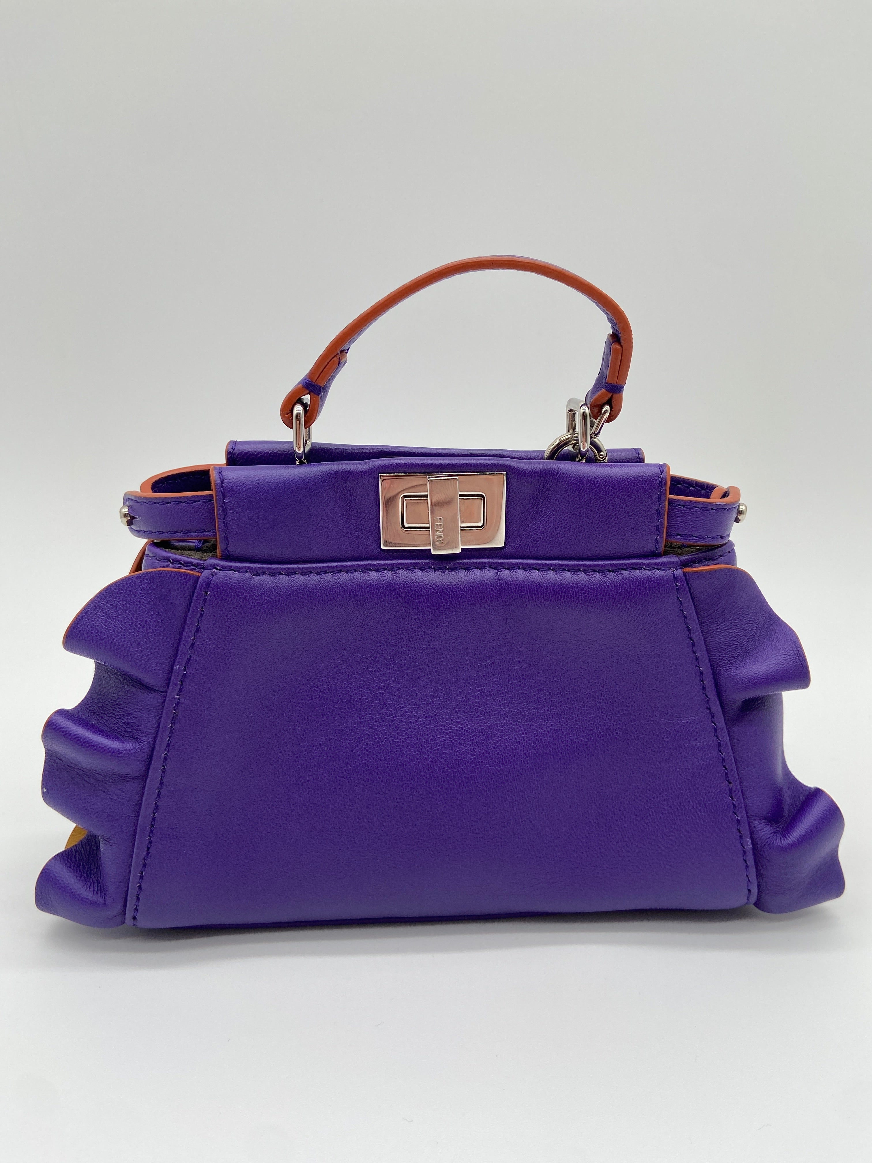 Fendi Micro Peekaboo Waves, Violet Lambskin — image 2