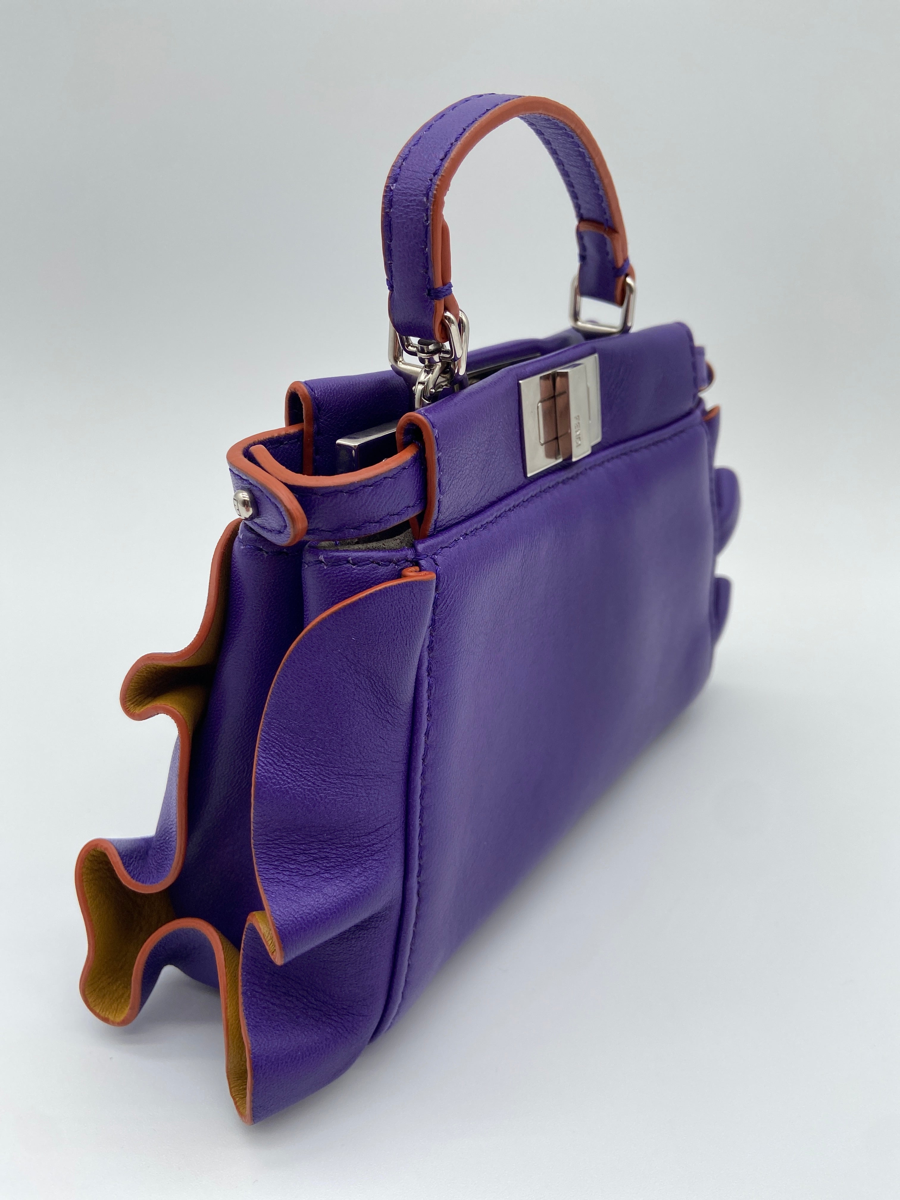Fendi Micro Peekaboo Waves, Violet Lambskin — image 4
