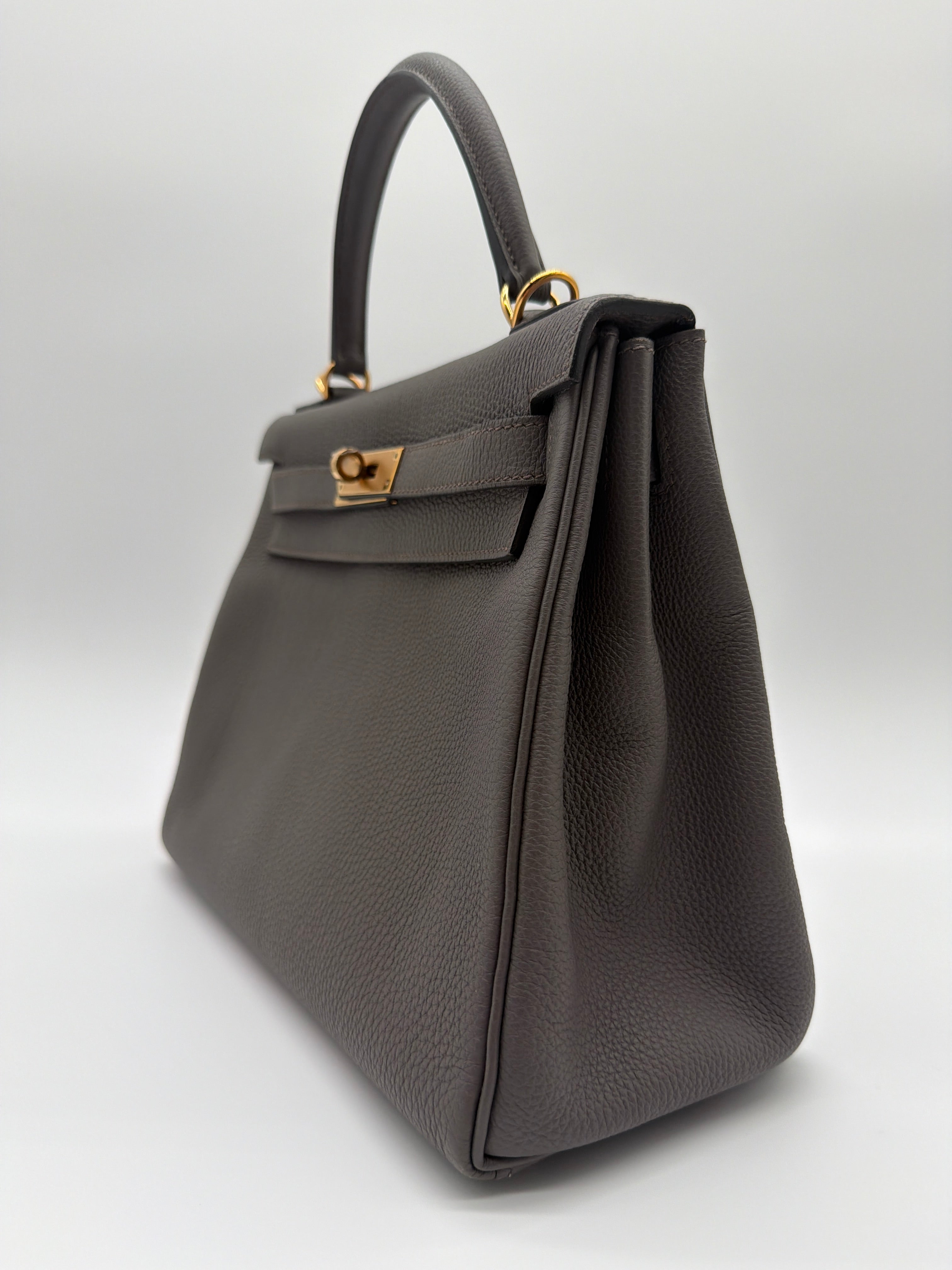 Hermès Togo Kelly II Retourne 28, Etain — image 2
