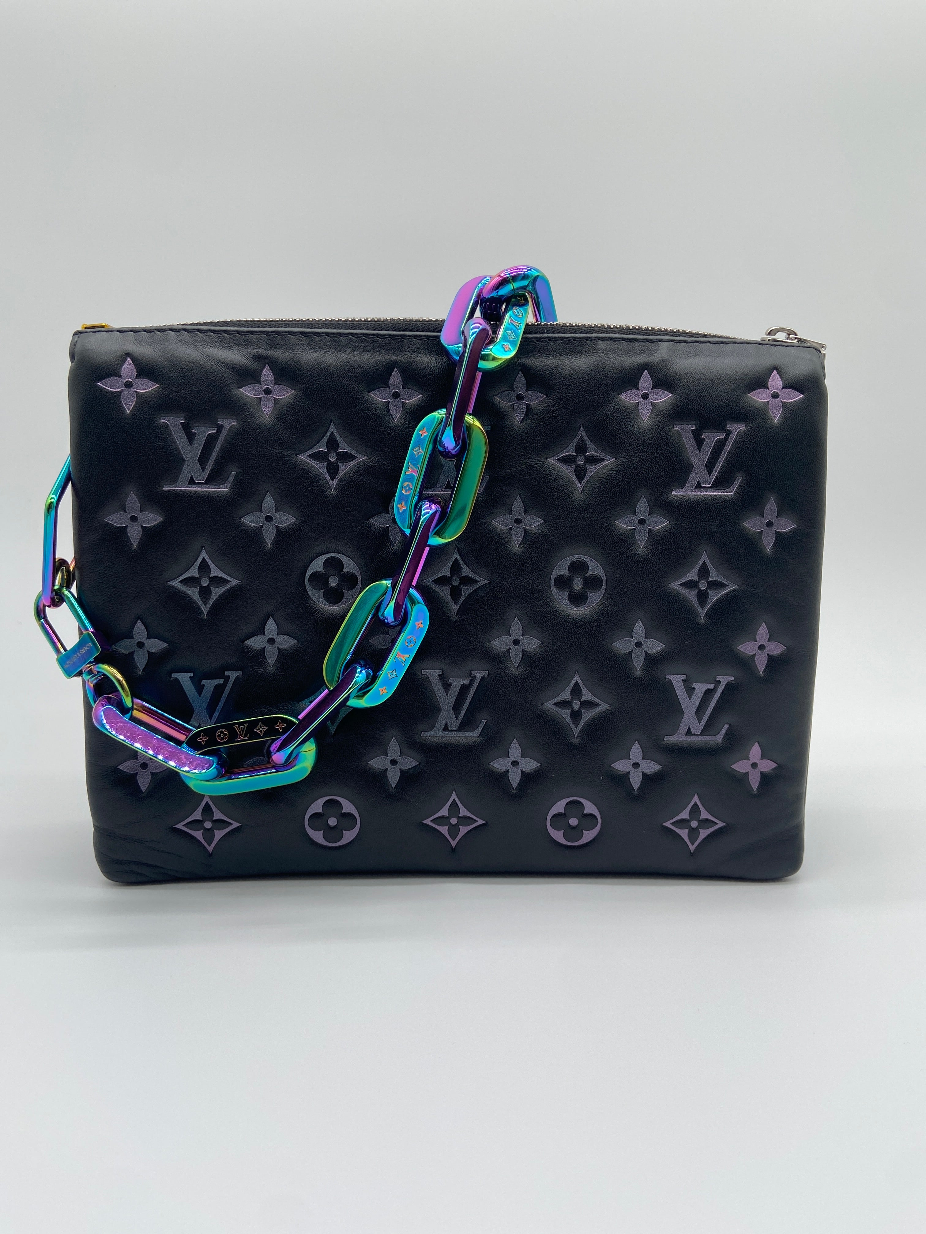 Louis Vuitton Lambskin Embossed Monogram LV Ski Coussin PM — image 1