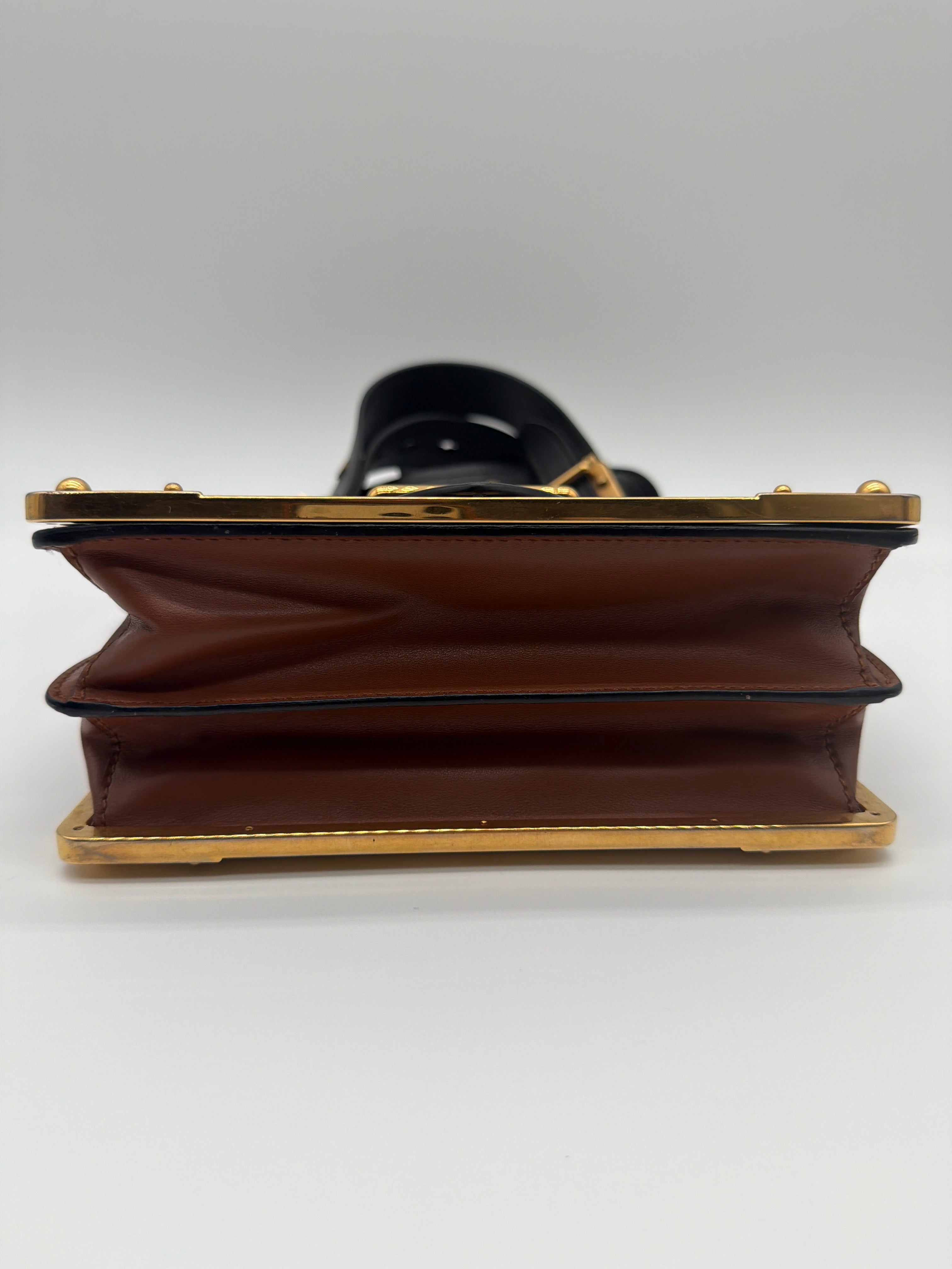 Prada Cahier bag in caramel and black — image 4