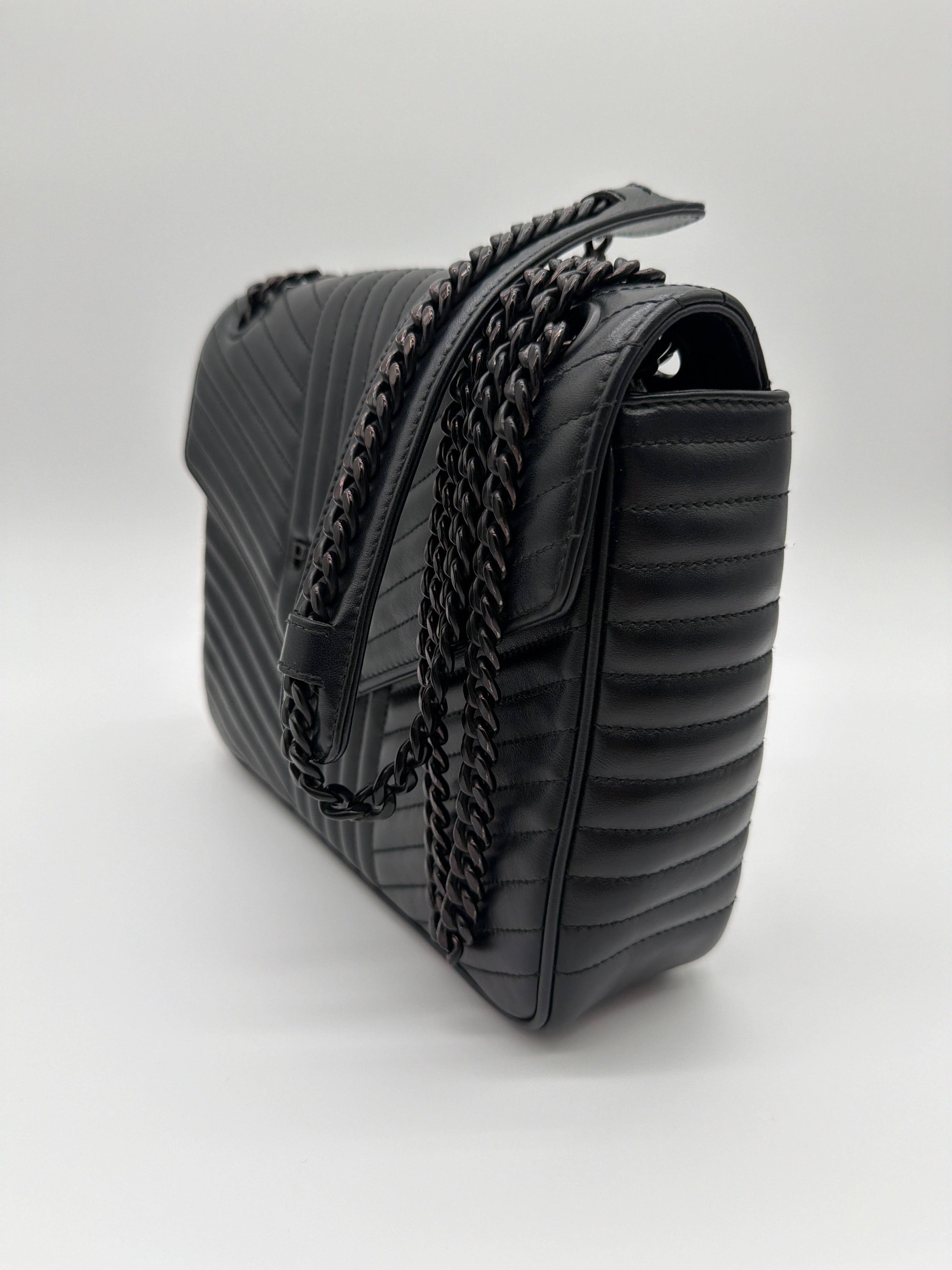 Prada Diagramme shoulder bag in black quilted leather — image 2