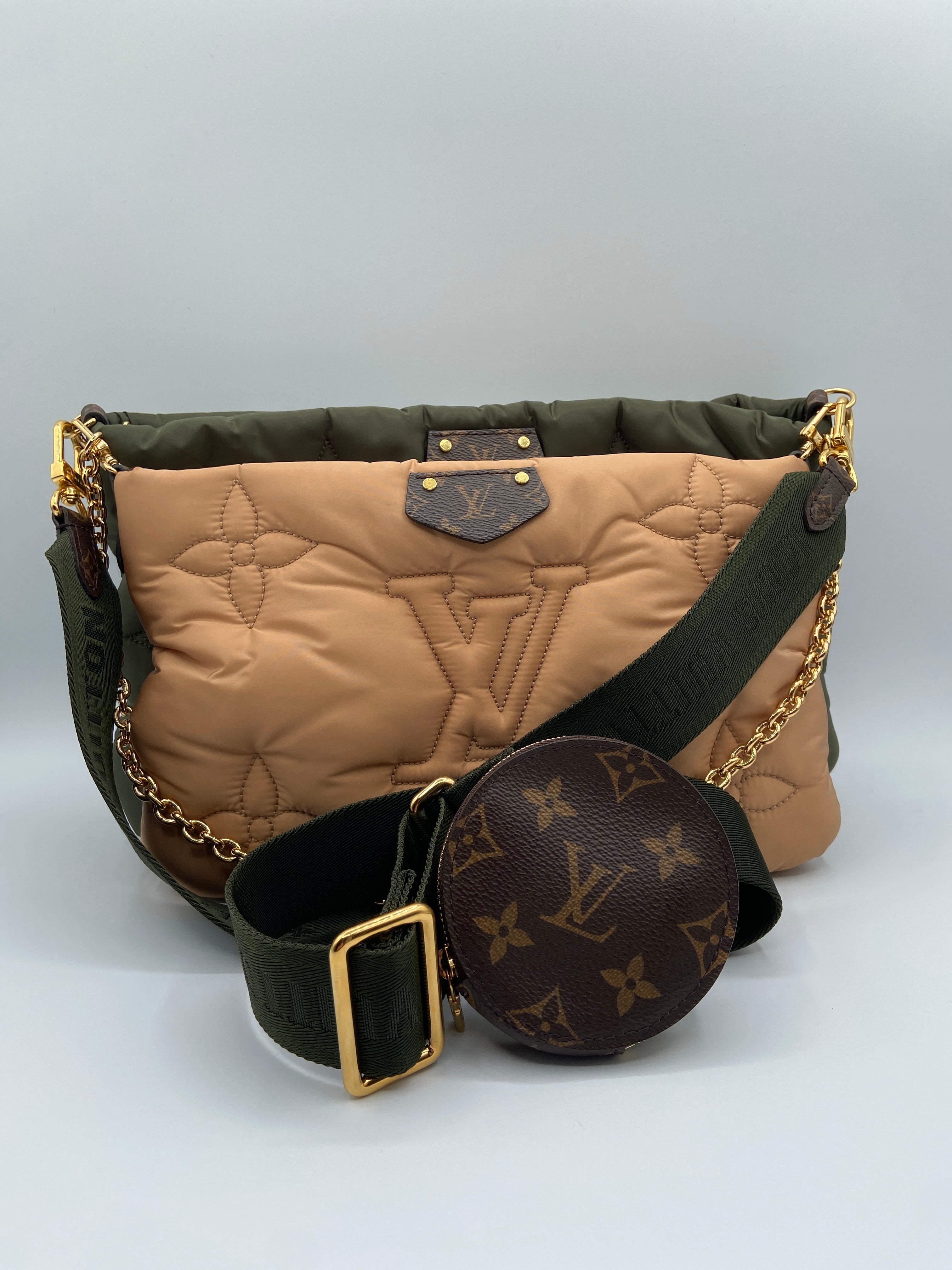 Louis Vuitton Multipochette Cushion Bag – Beige & Khaki Nylon with Monogram Accents