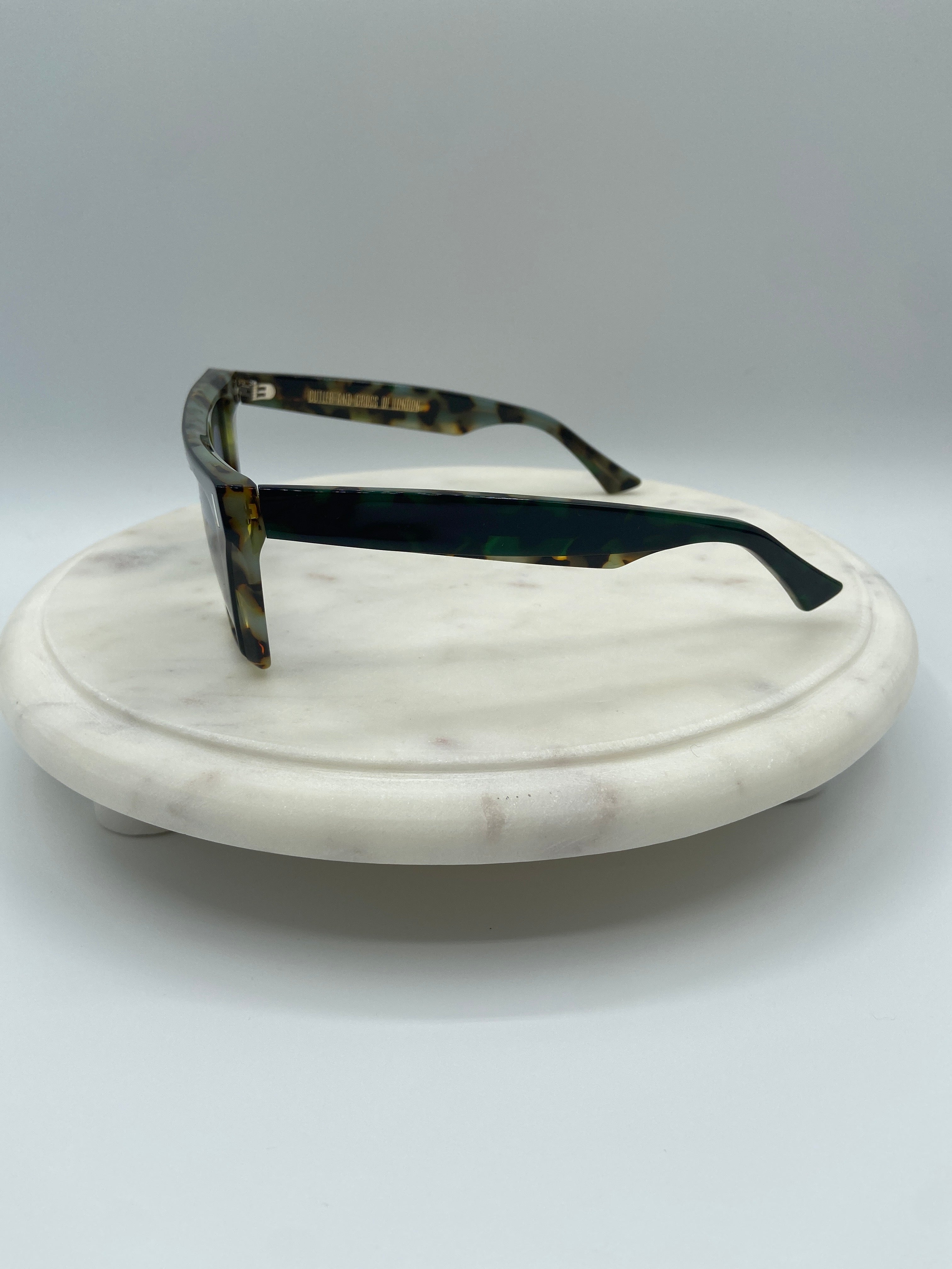 Cutler and Gross of London Oversized Square Sunglasses – Tortoise/Green Acetate