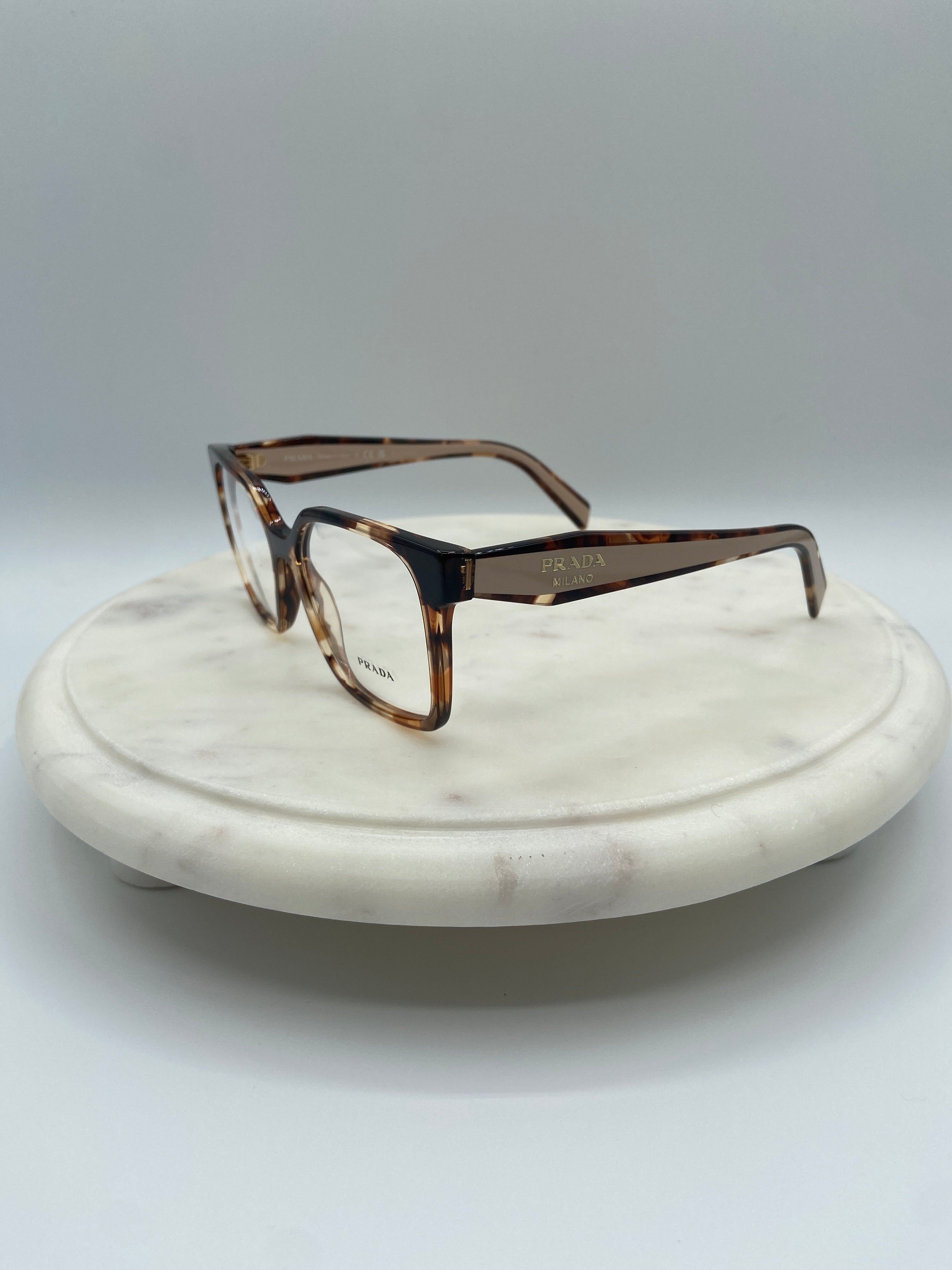 Prada Milano Rectangular Optical Glasses – Tortoise Acetate