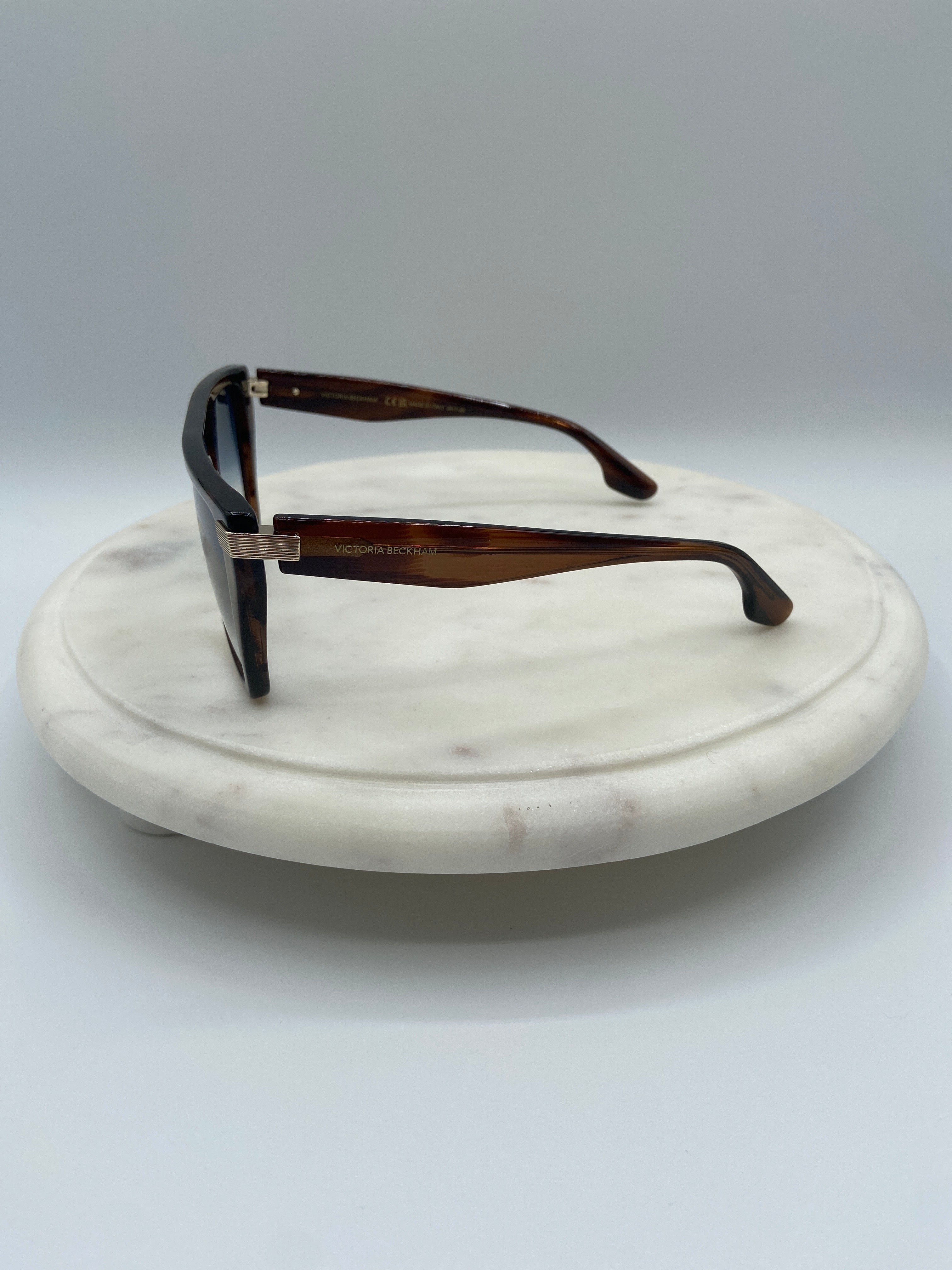 Victoria Beckham Oversized Square Sunglasses – Tortoise with Gradient Lenses