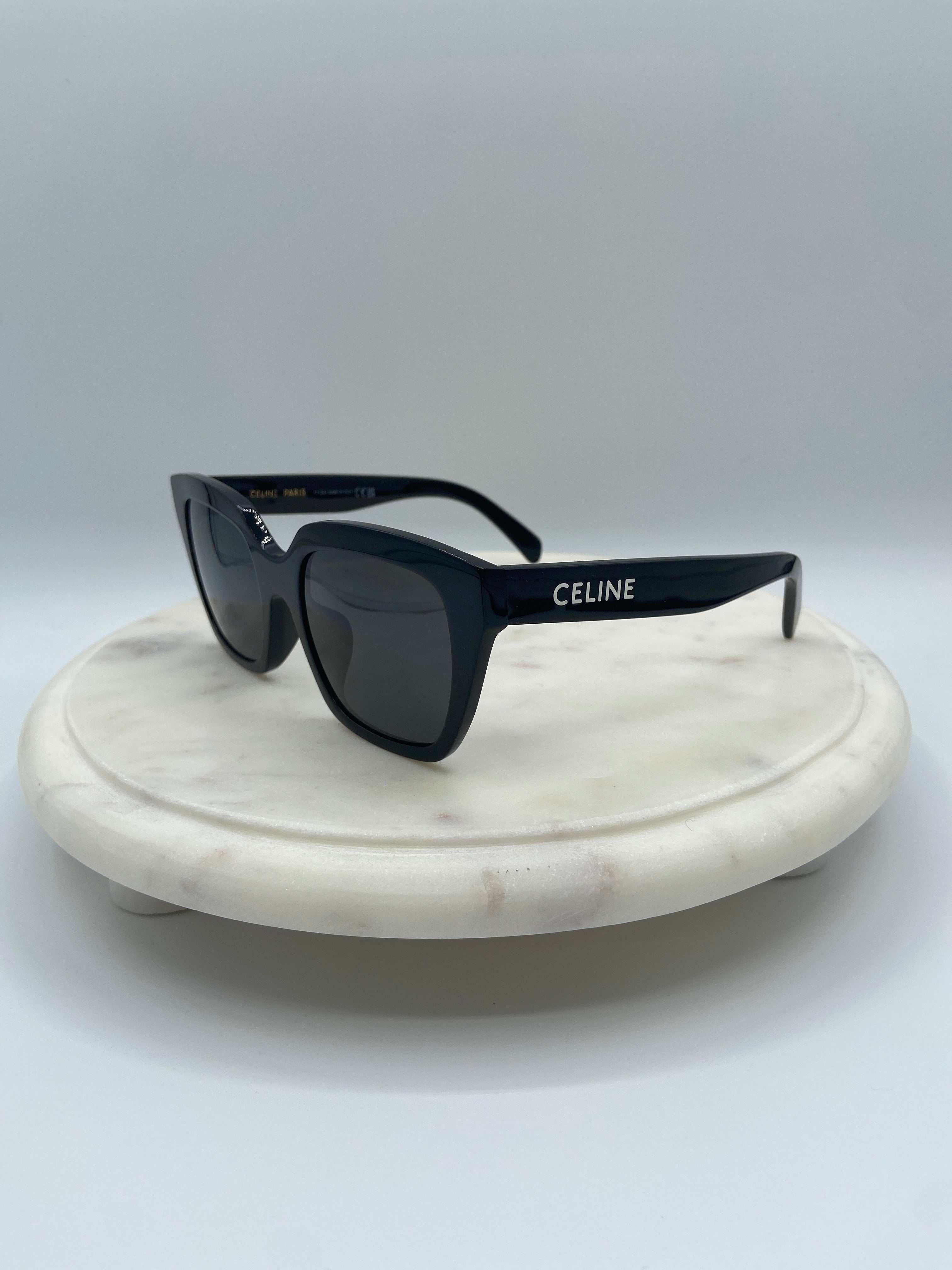 Celine Oversized Cat-Eye Sunglasses – Black Frame with Dark Lenses