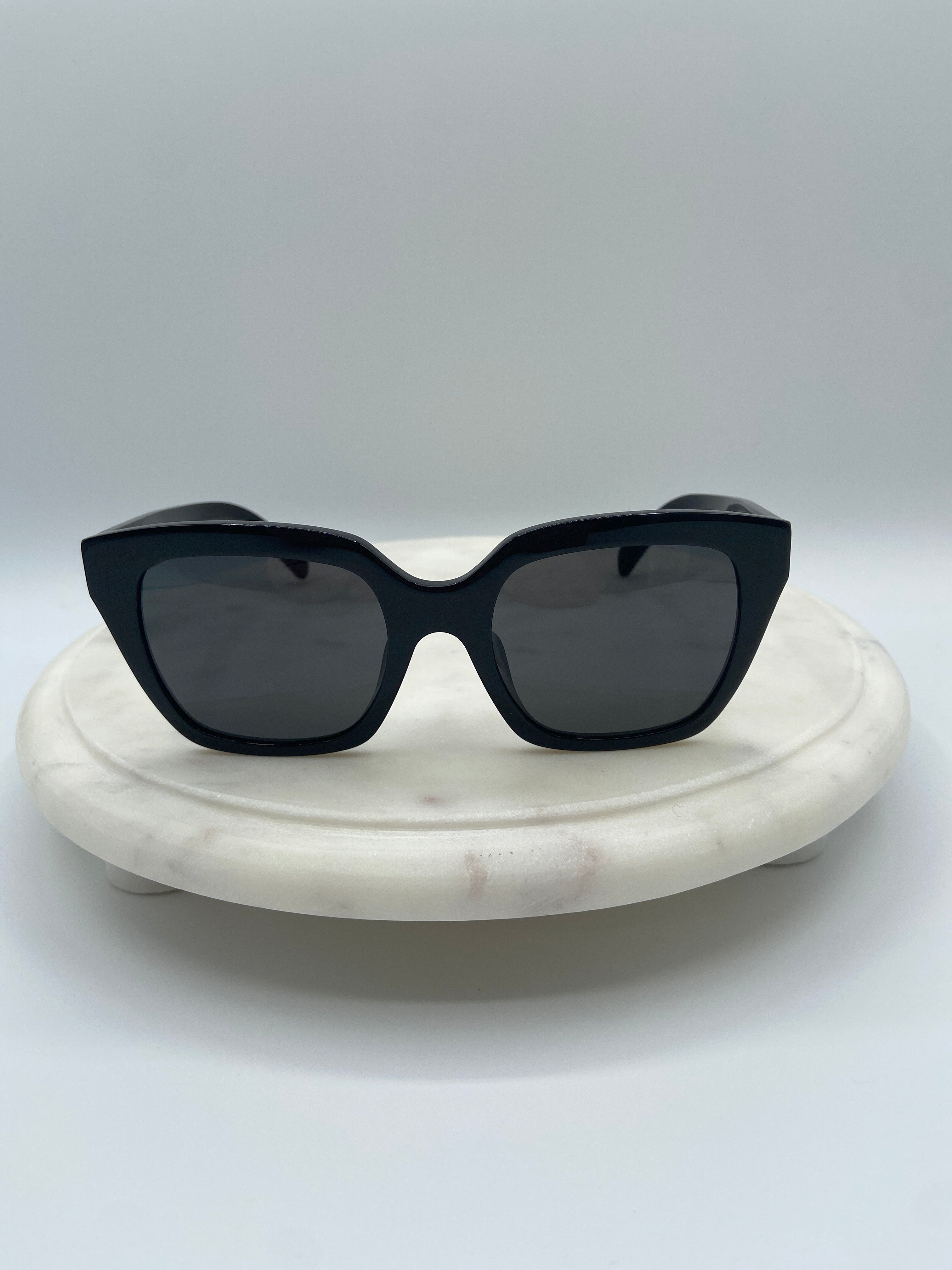 Celine Oversized Cat-Eye Sunglasses – Black Frame with Dark Lenses