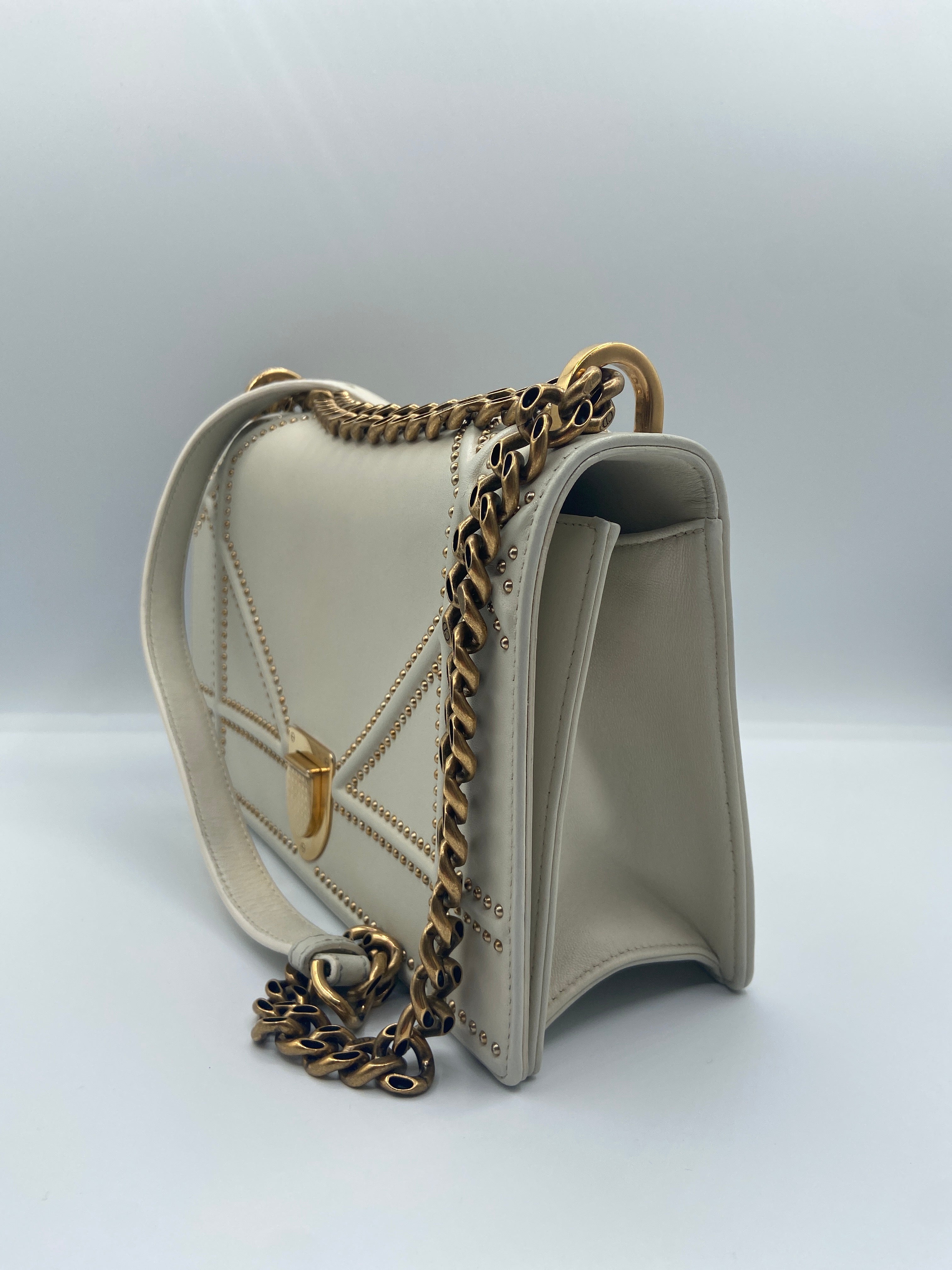 Christian Dior Diorama Studded Shoulder Bag – Entrupy Certified