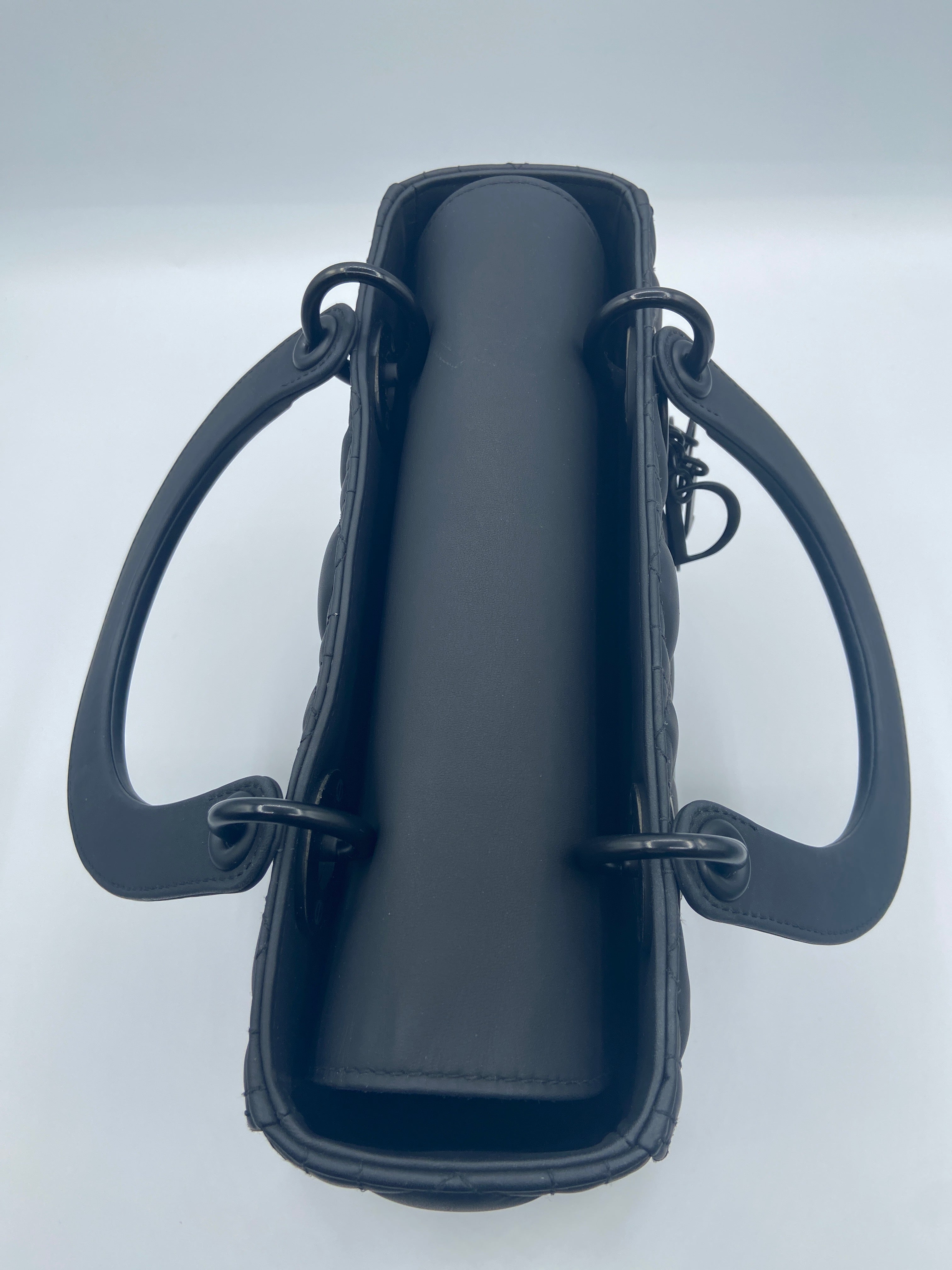 Christian Dior Lady Dior in Black Matte Cannage Calfskin