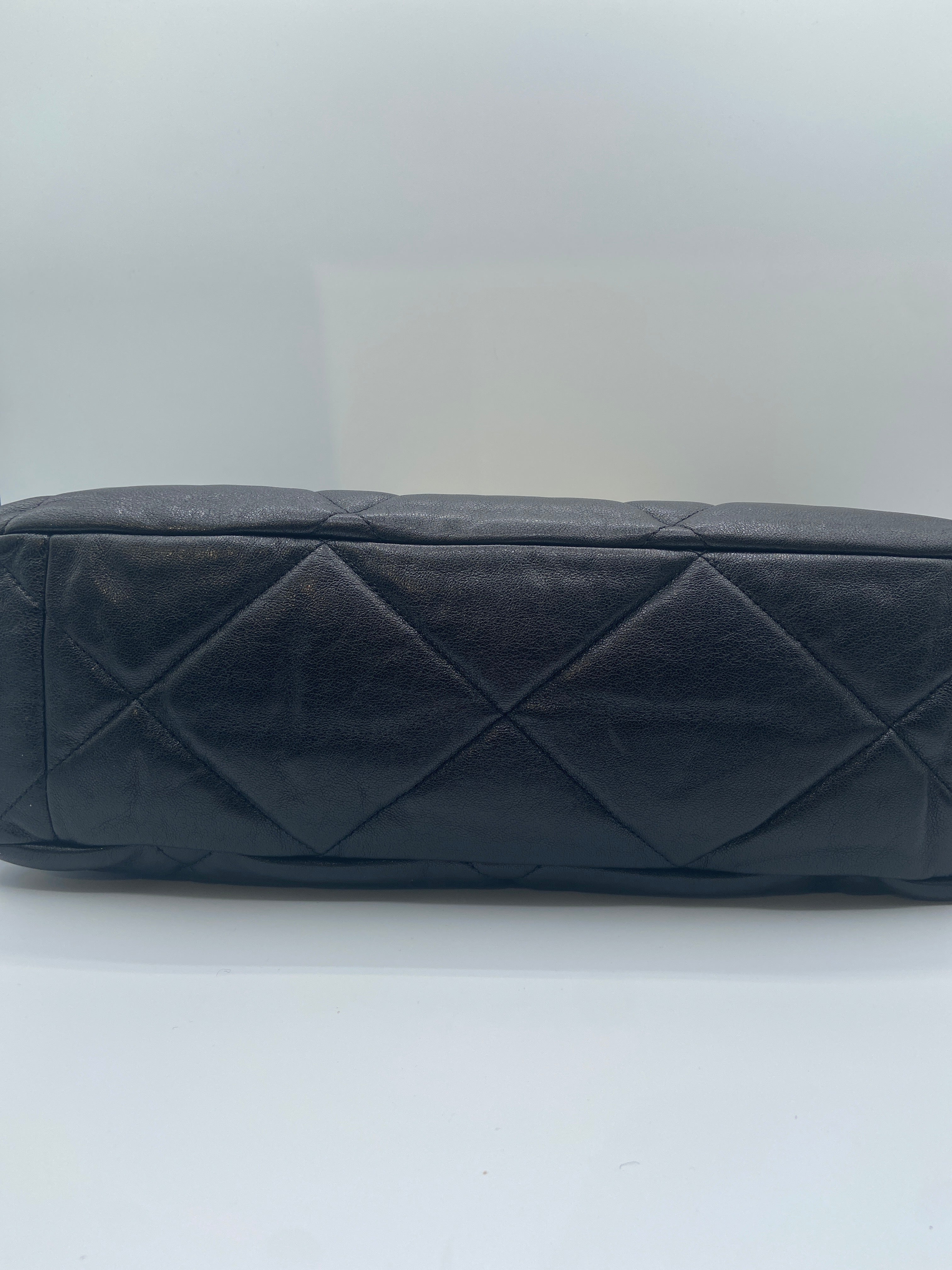 Chanel 19 Flap Bag in Black Quilted Lambskin with Mixed Chain Strap