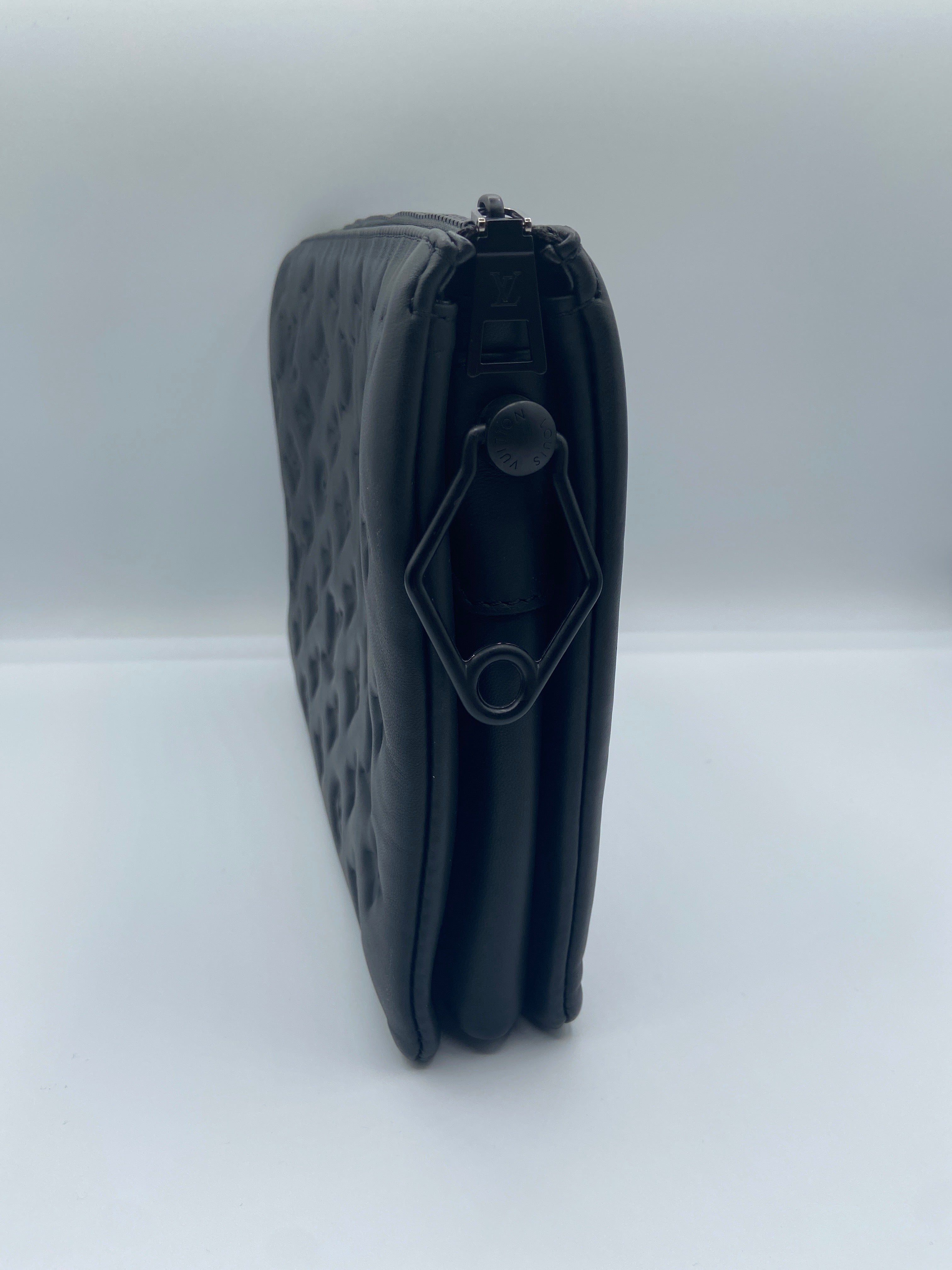 Louis Vuitton Coussin PM in Black Monogram Embossed Leather “Blackout”