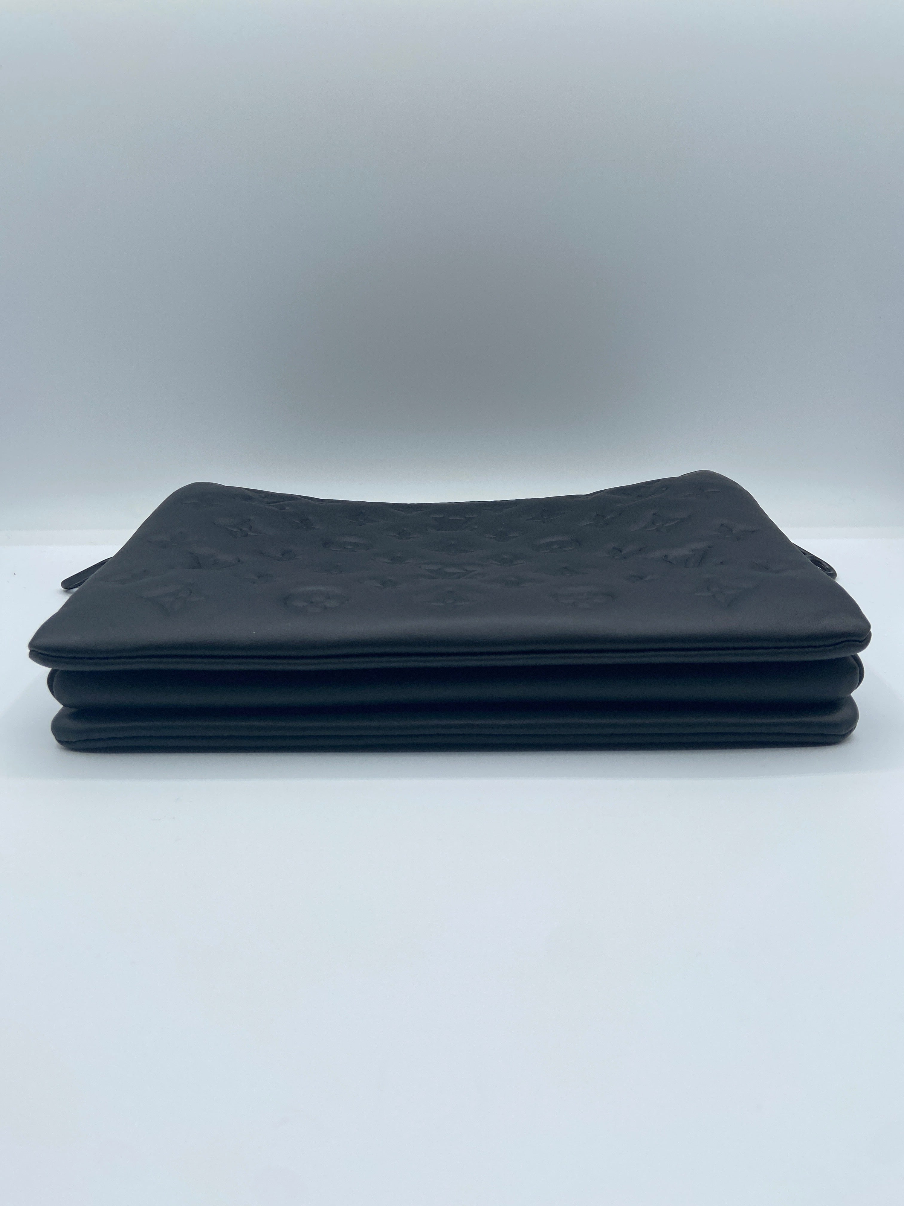 Louis Vuitton Coussin PM in Black Monogram Embossed Leather “Blackout”