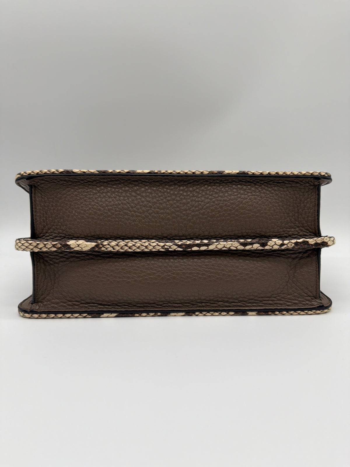  Fendi Peekaboo in pebbled leather with accented snakeskin trim  image 5