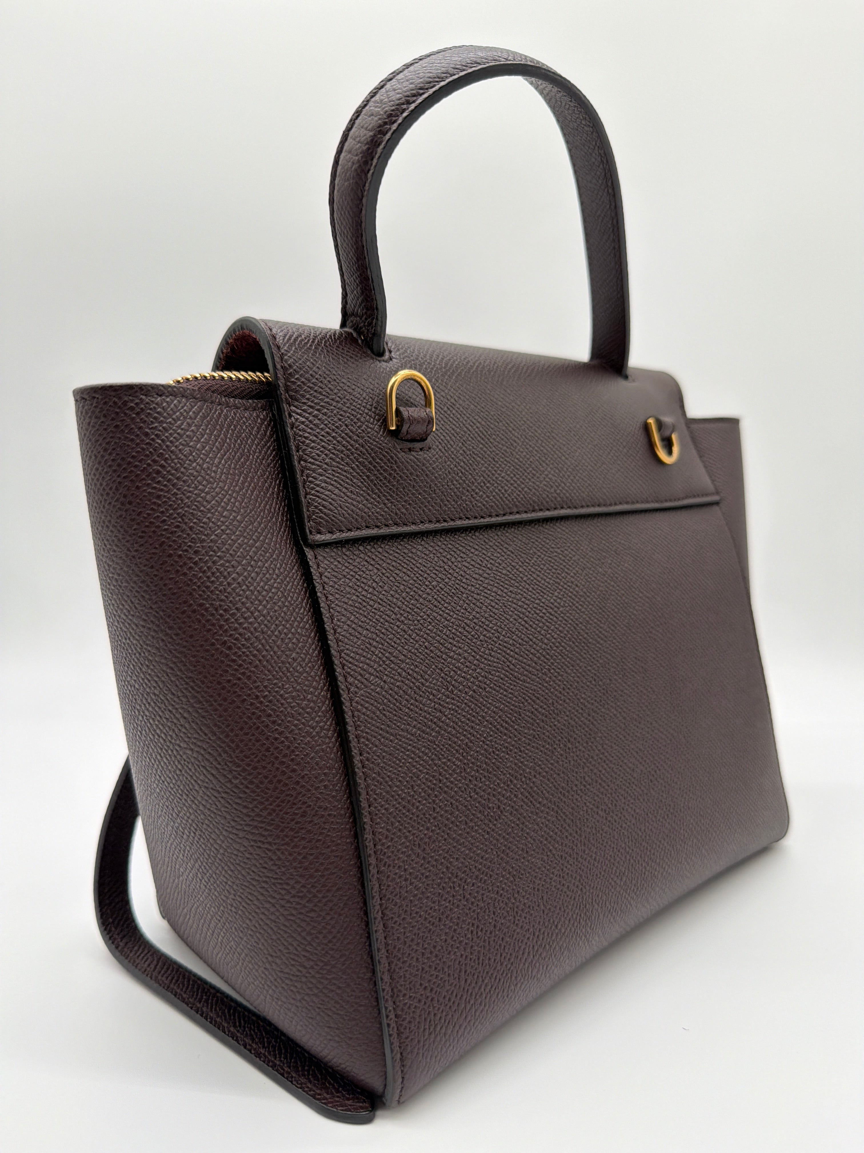 Céline Belt Bag in a dark burgundy image 4