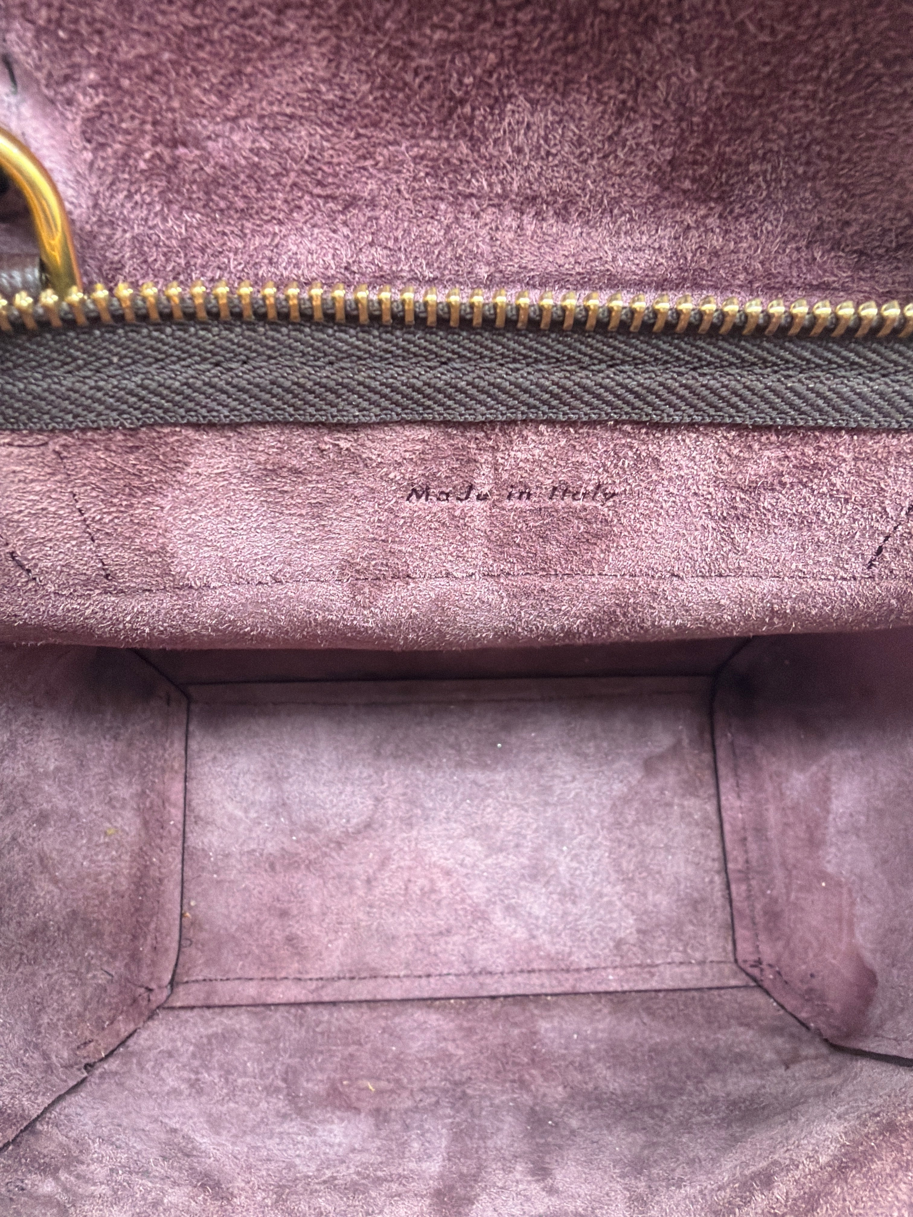 Céline Belt Bag in a dark burgundy image 6