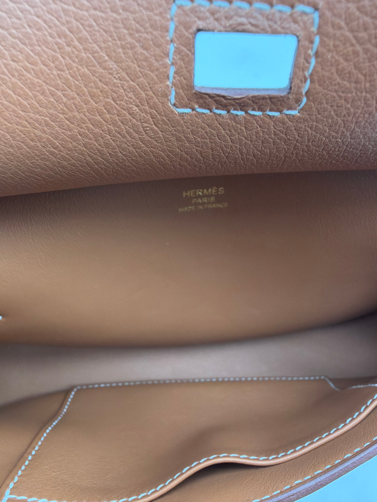 Hermès Mini Jypsière Gold Evercolor image 8